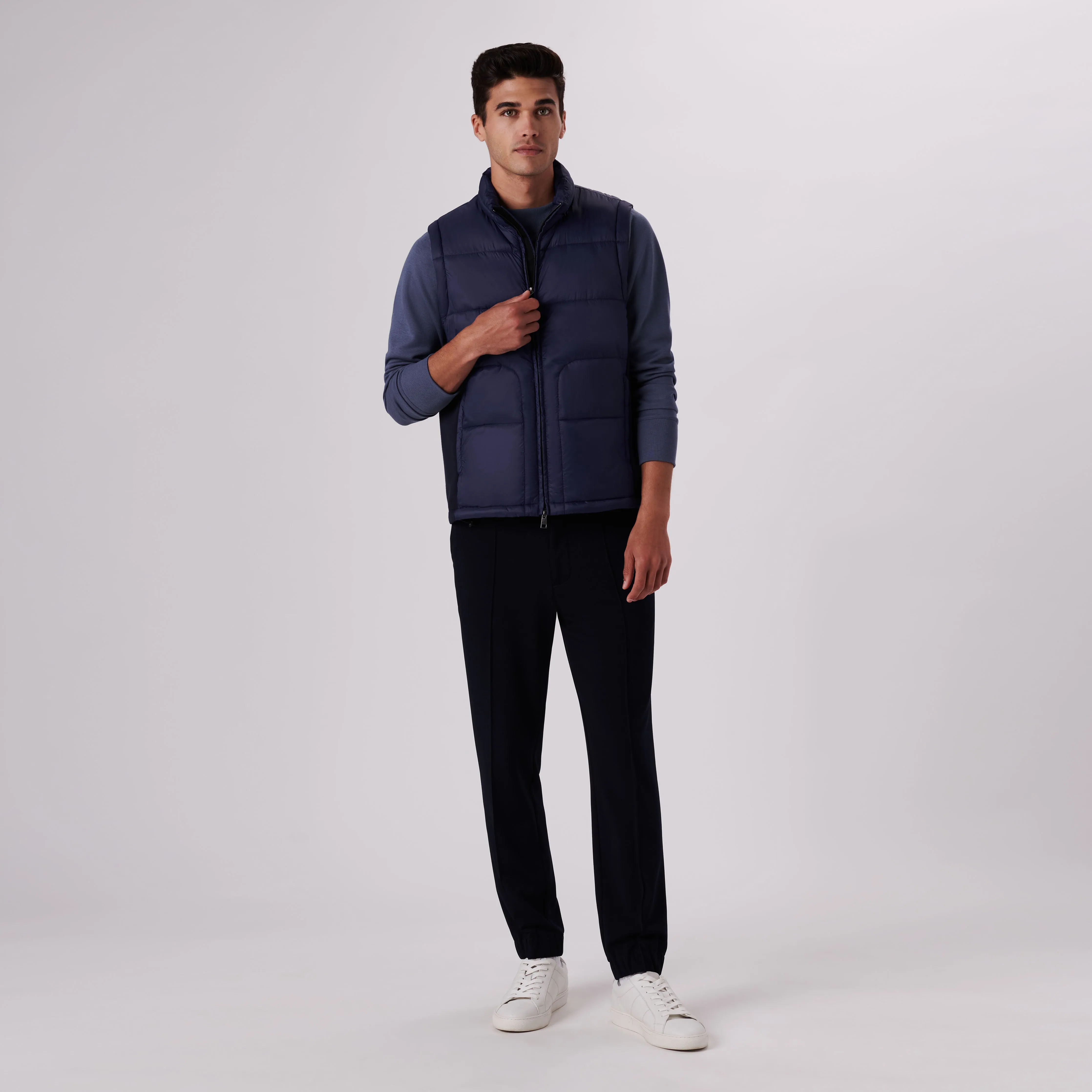 Quilted Vest With Knit Back sold by Bugatchi product image thumbnail 5