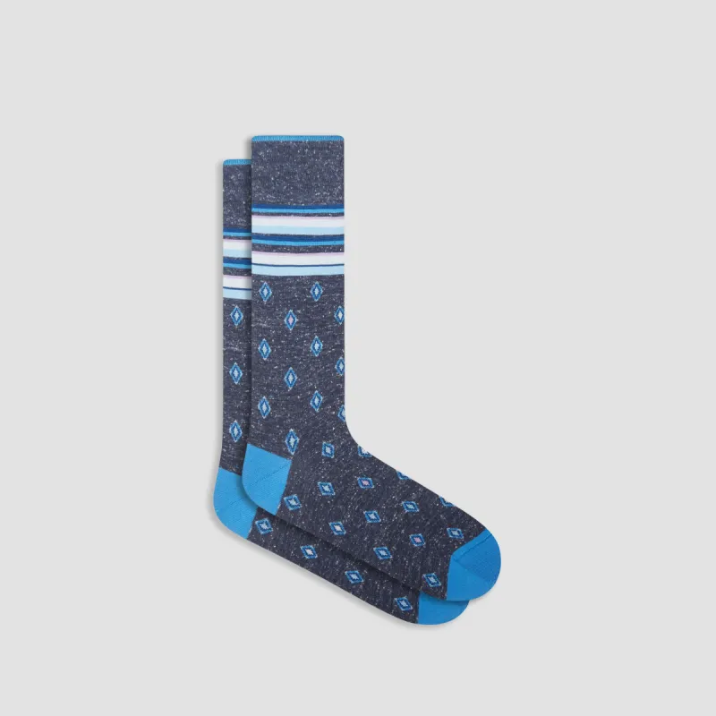 Geometric Mid-Calf Socks sold by Bugatchi