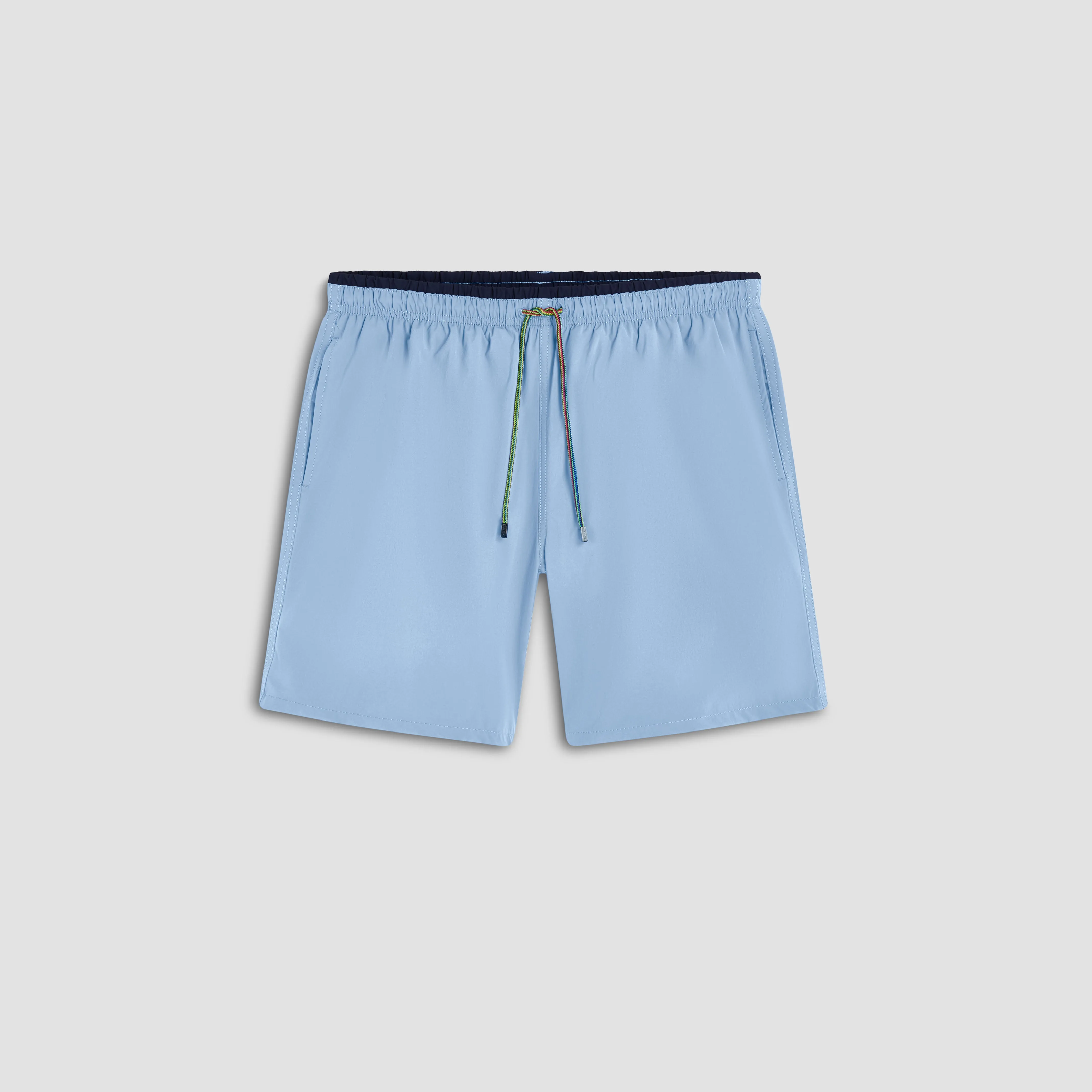 Quinn Solid Swim Trunks sold by Bugatchi
