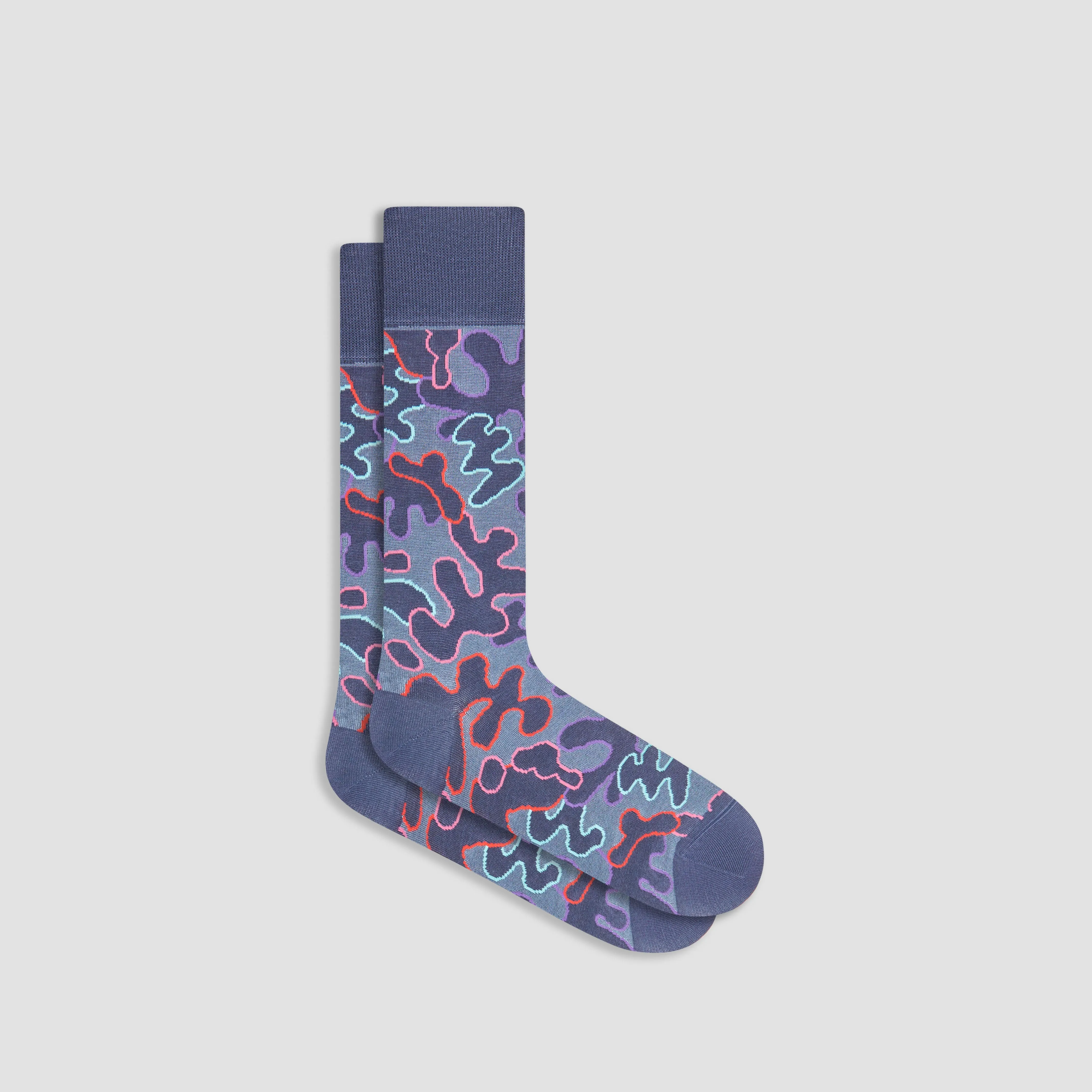 Abstract Mid-Calf Socks sold by Bugatchi