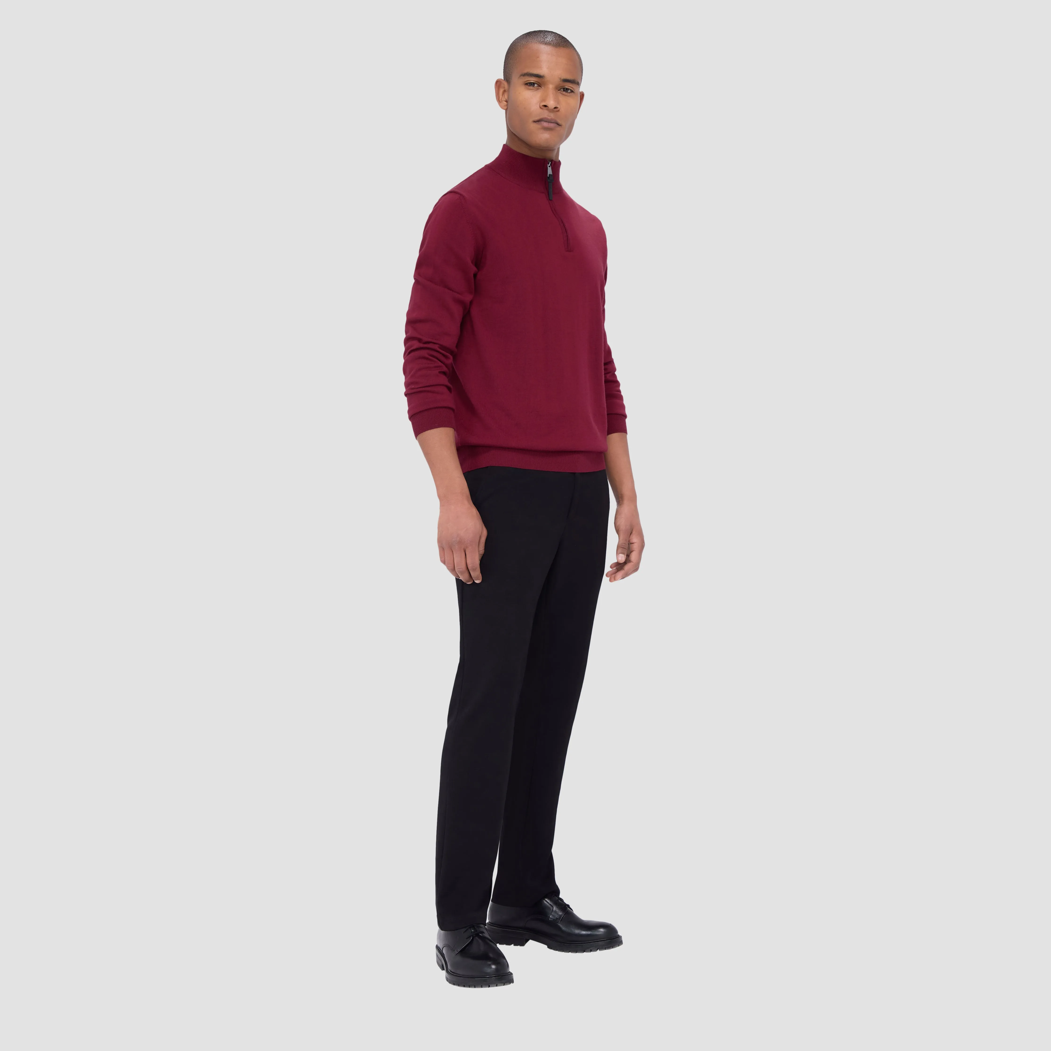 Spencer Quarter-Zip Super Merino Sweater sold by Bugatchi product image thumbnail 5