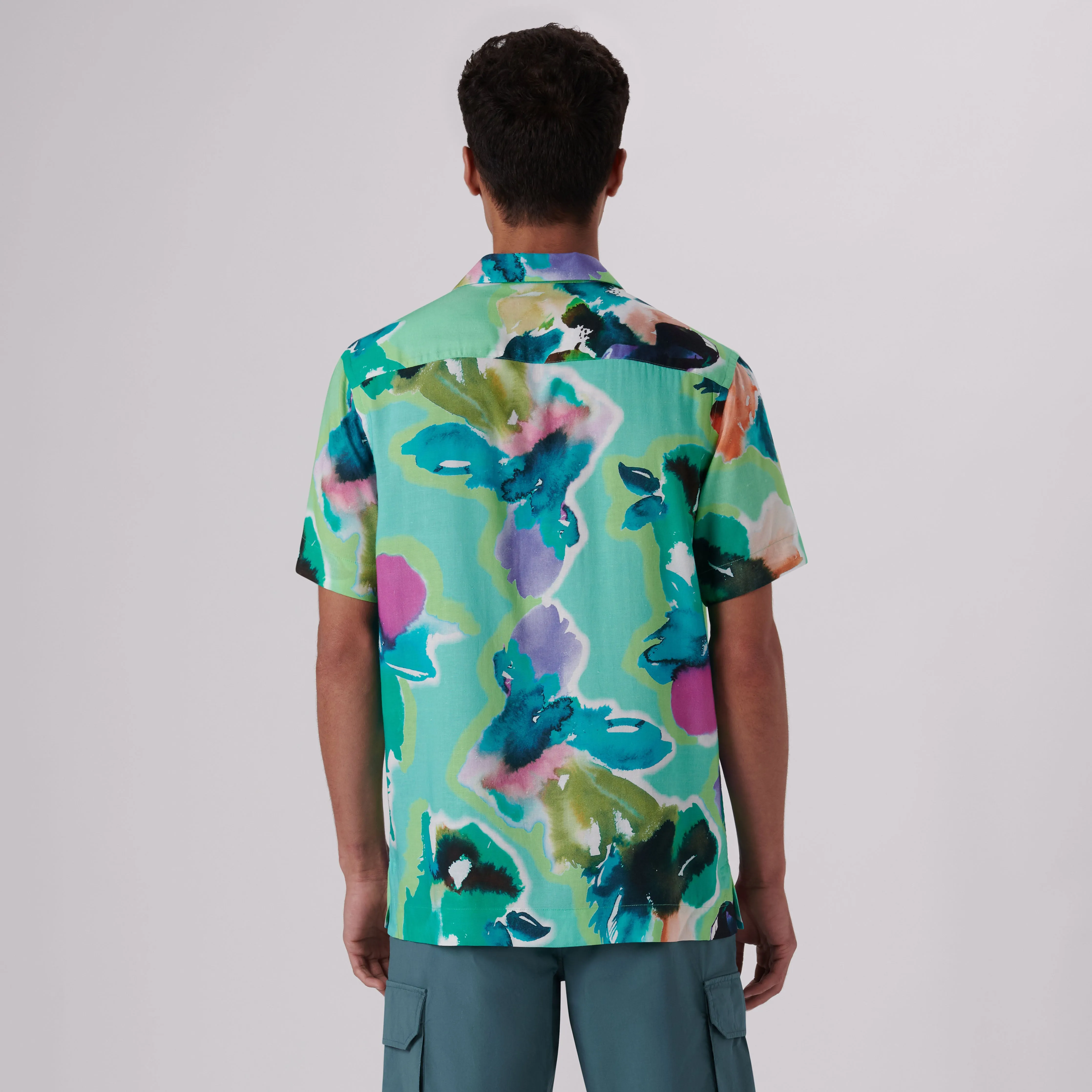 Jackson Abstract Print Short Sleeve Shirt sold by Bugatchi product image thumbnail 4