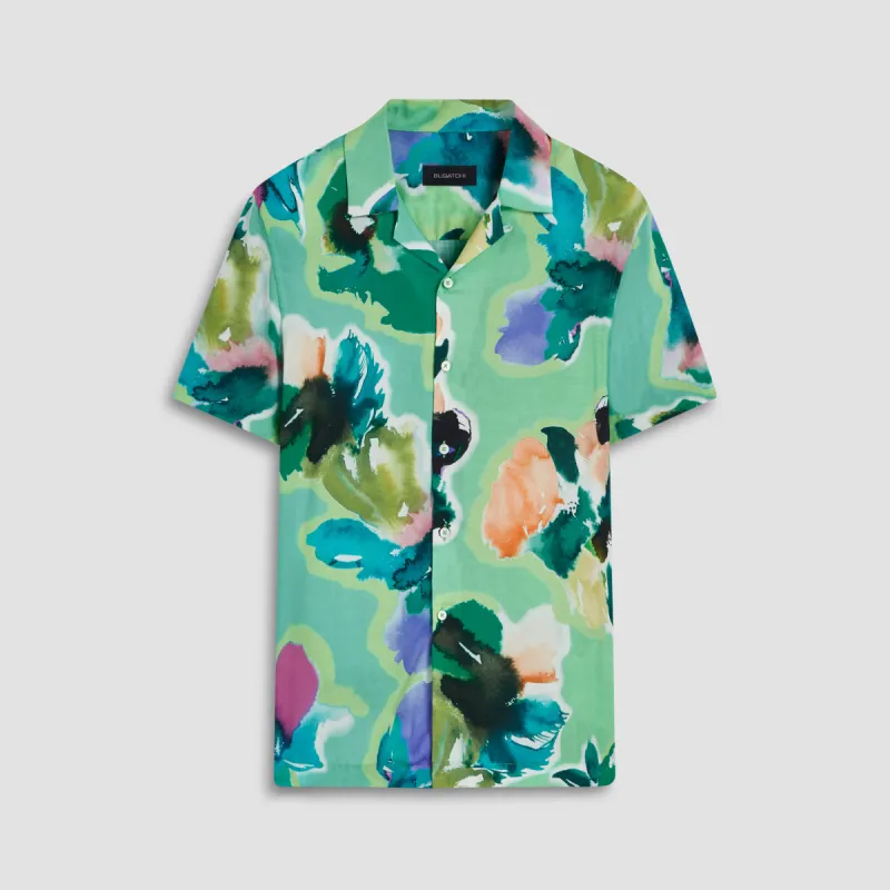 Jackson Abstract Print Short Sleeve Shirt sold by Bugatchi