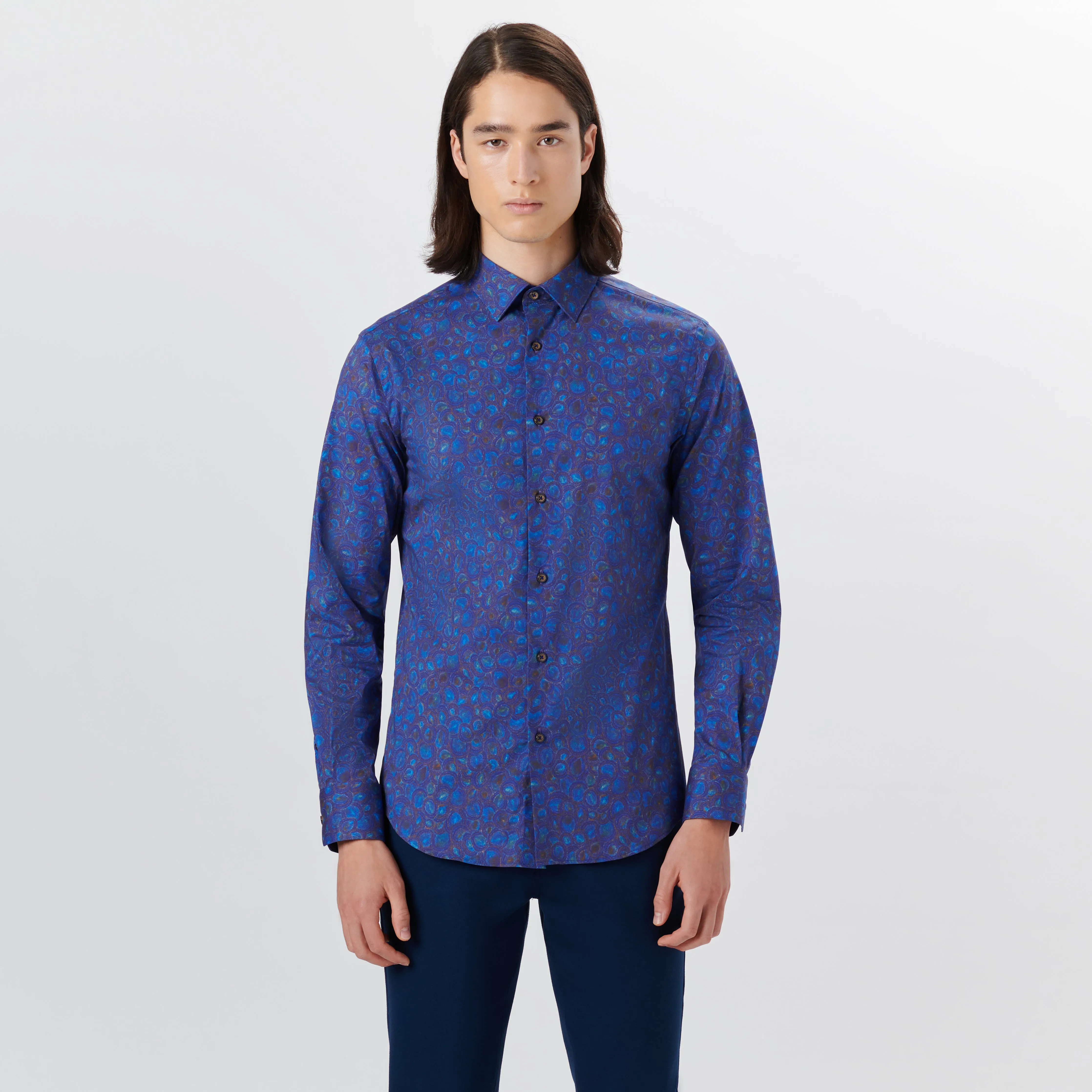 JULIAN Abstract Print Shirt sold by Bugatchi product image thumbnail 2