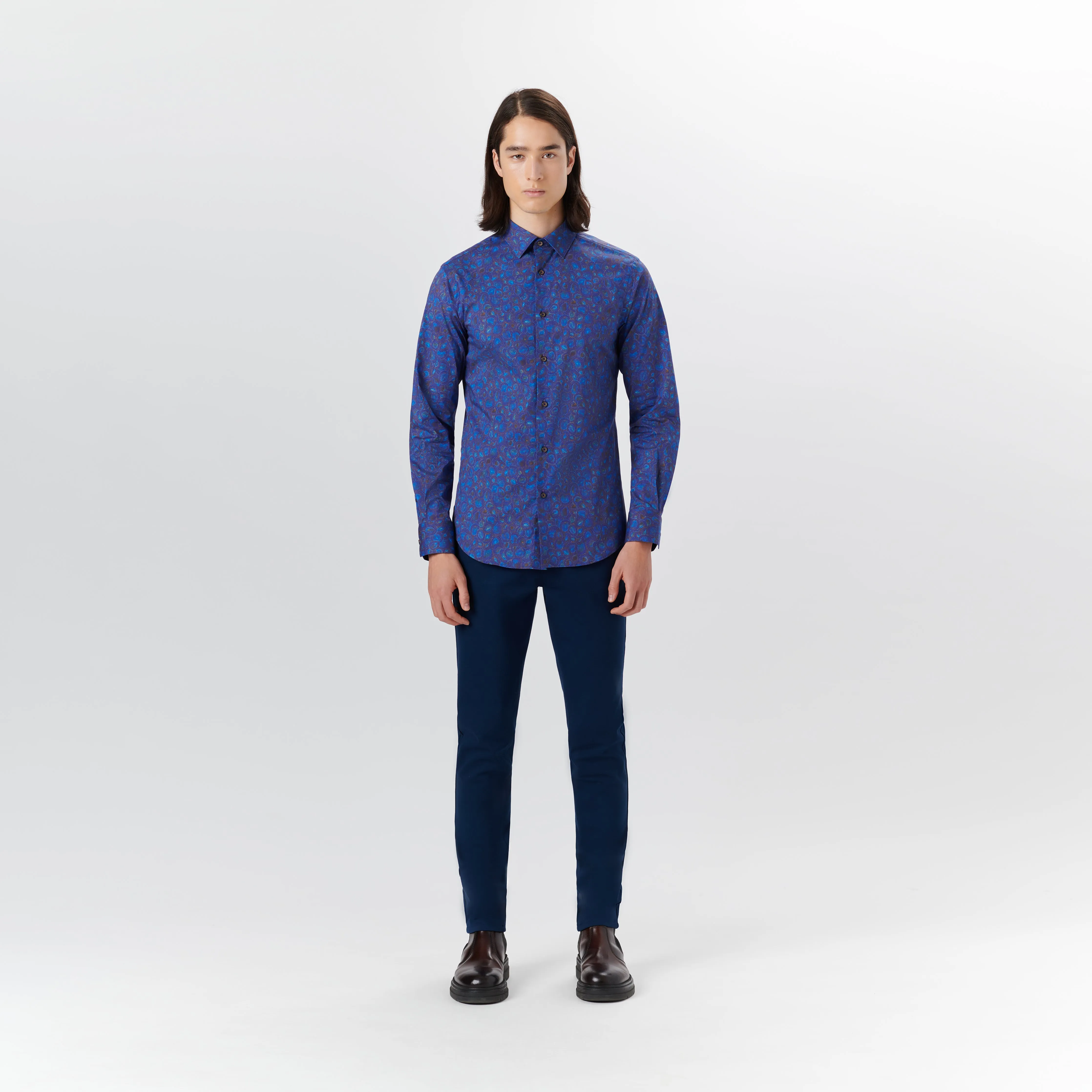 JULIAN Abstract Print Shirt sold by Bugatchi product image thumbnail 5