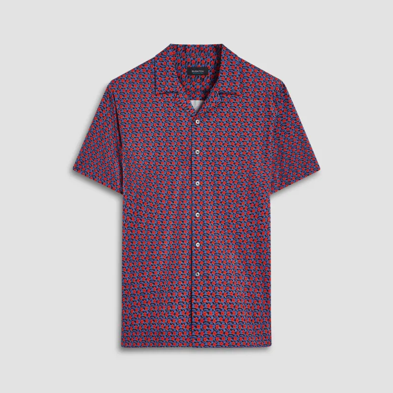 Cole Floral Print OoohCotton Camp Shirt sold by Bugatchi