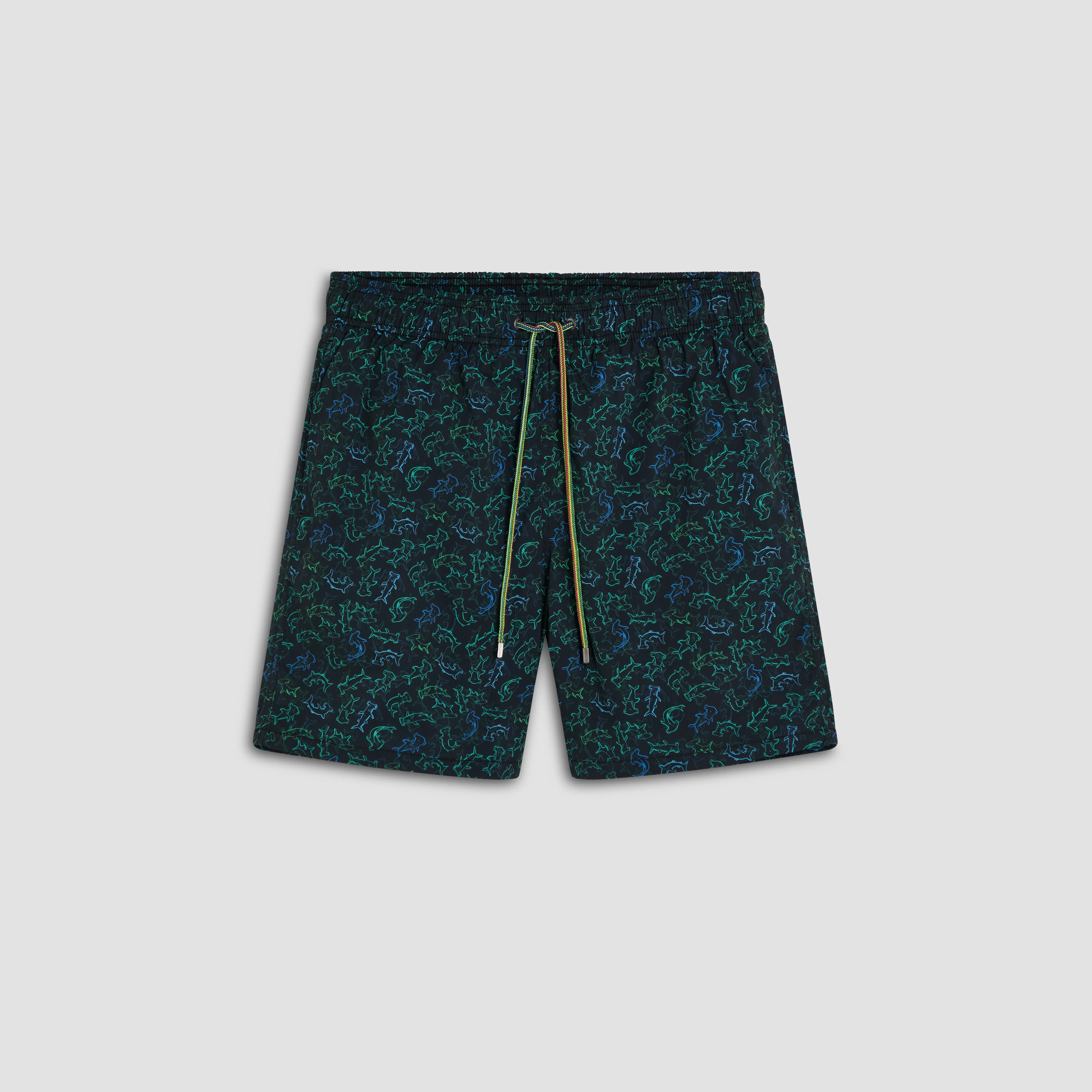 Cosmo Abstract Swim Trunks sold by Bugatchi