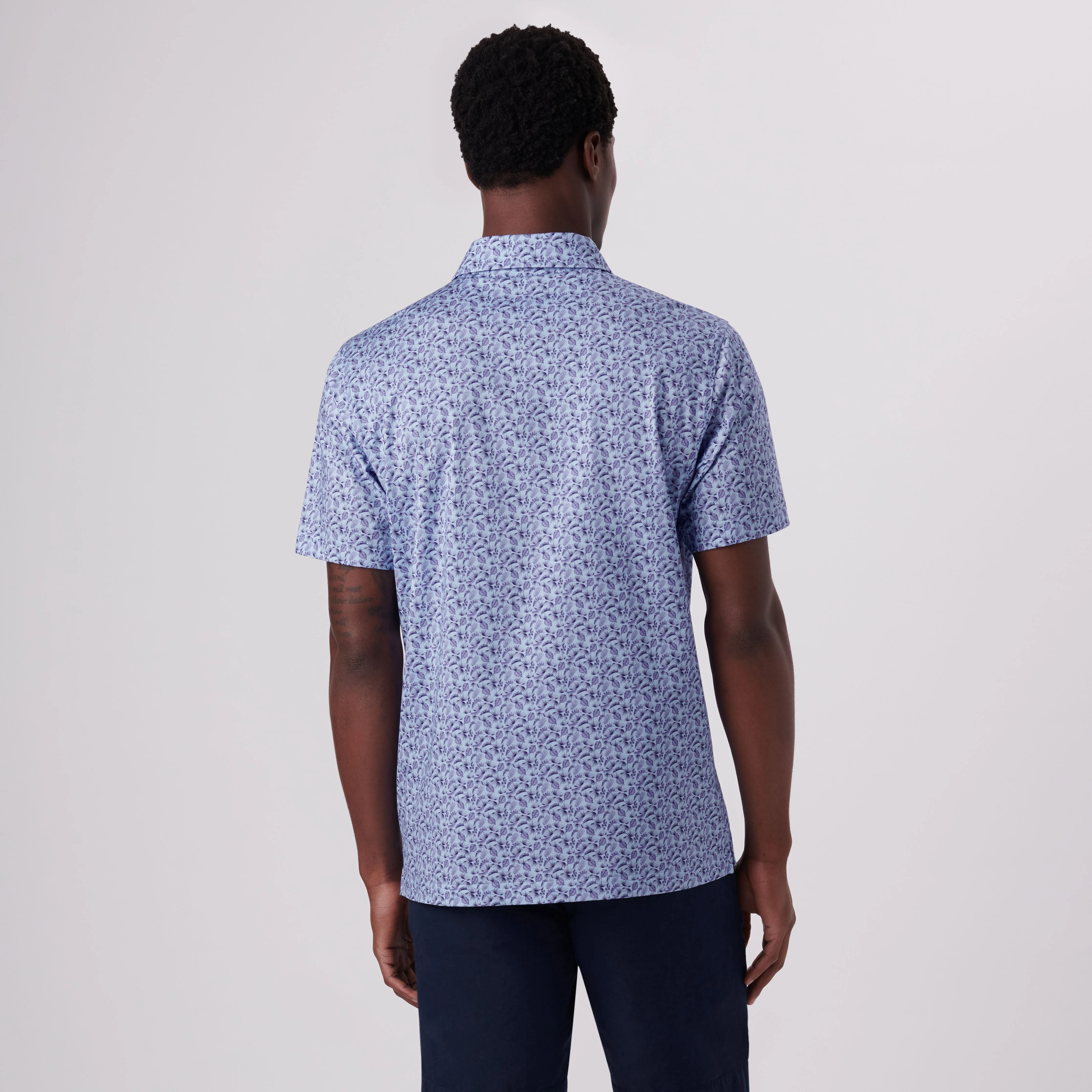 Victor Leaf Print OoohCotton Polo sold by Bugatchi product image thumbnail 4