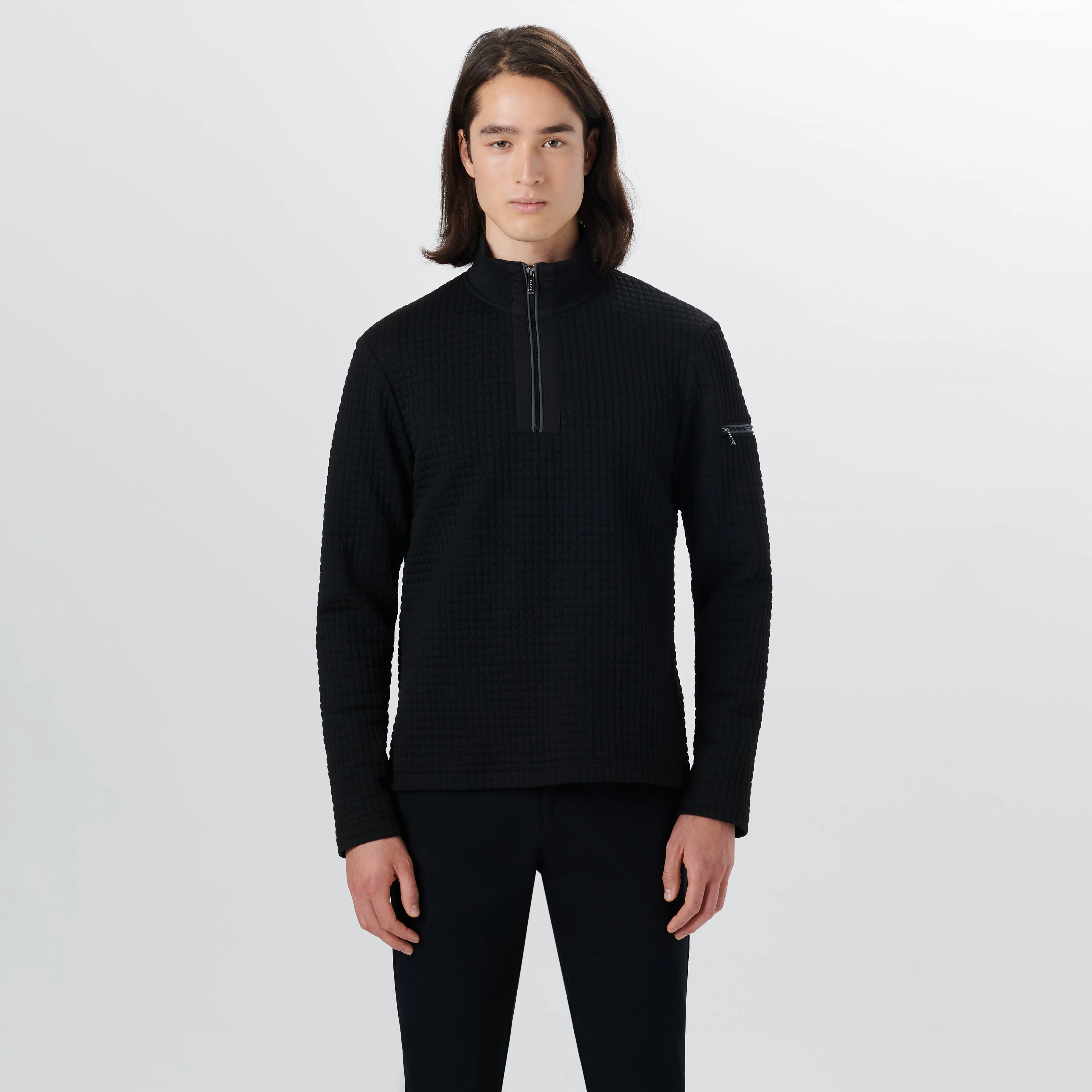 Long Sleeve Quarter Zip Pullover sold by Bugatchi product image thumbnail 2