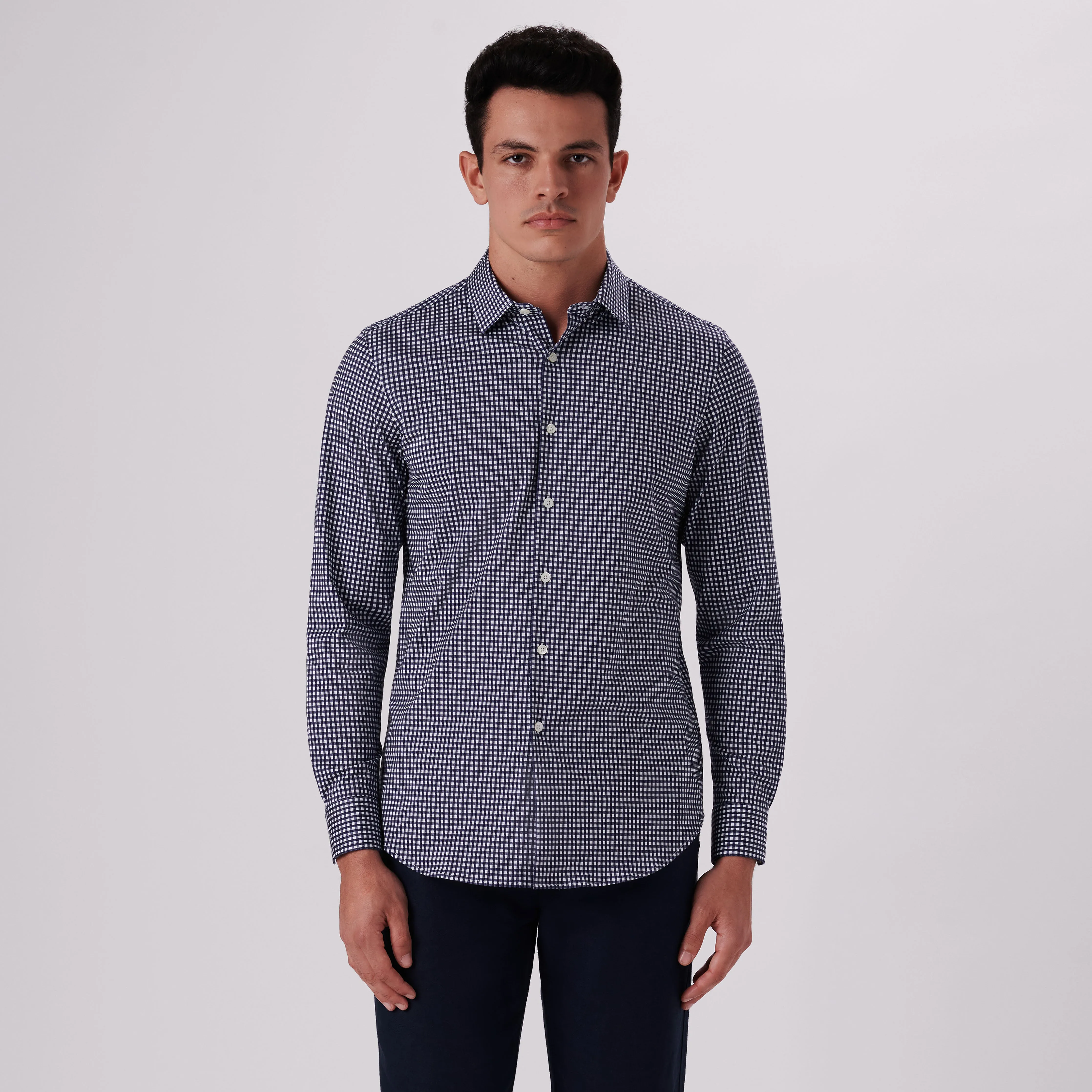 James Gingham Check Print OoohCotton Shirt sold by Bugatchi product image thumbnail 2