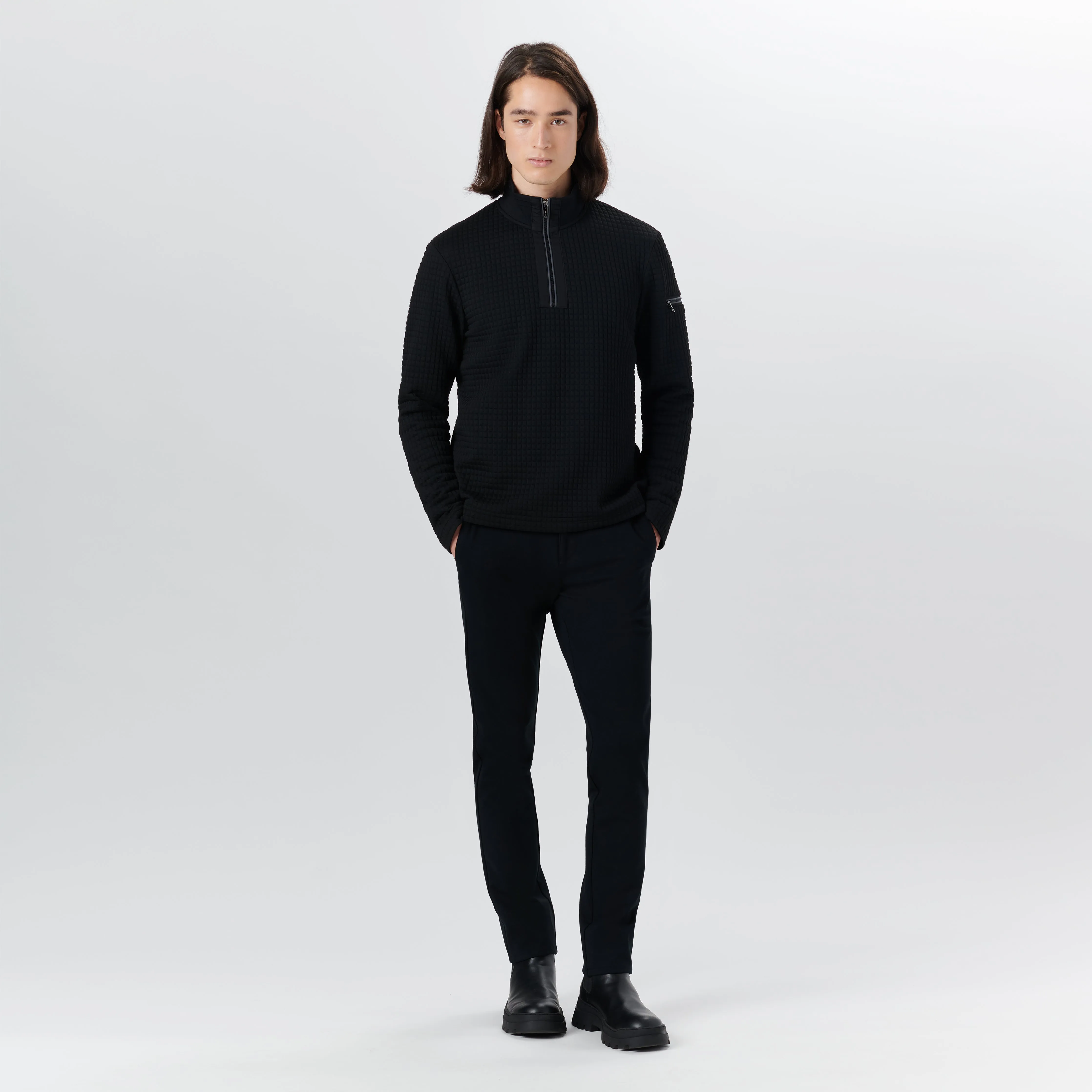Long Sleeve Quarter Zip Pullover sold by Bugatchi product image thumbnail 5