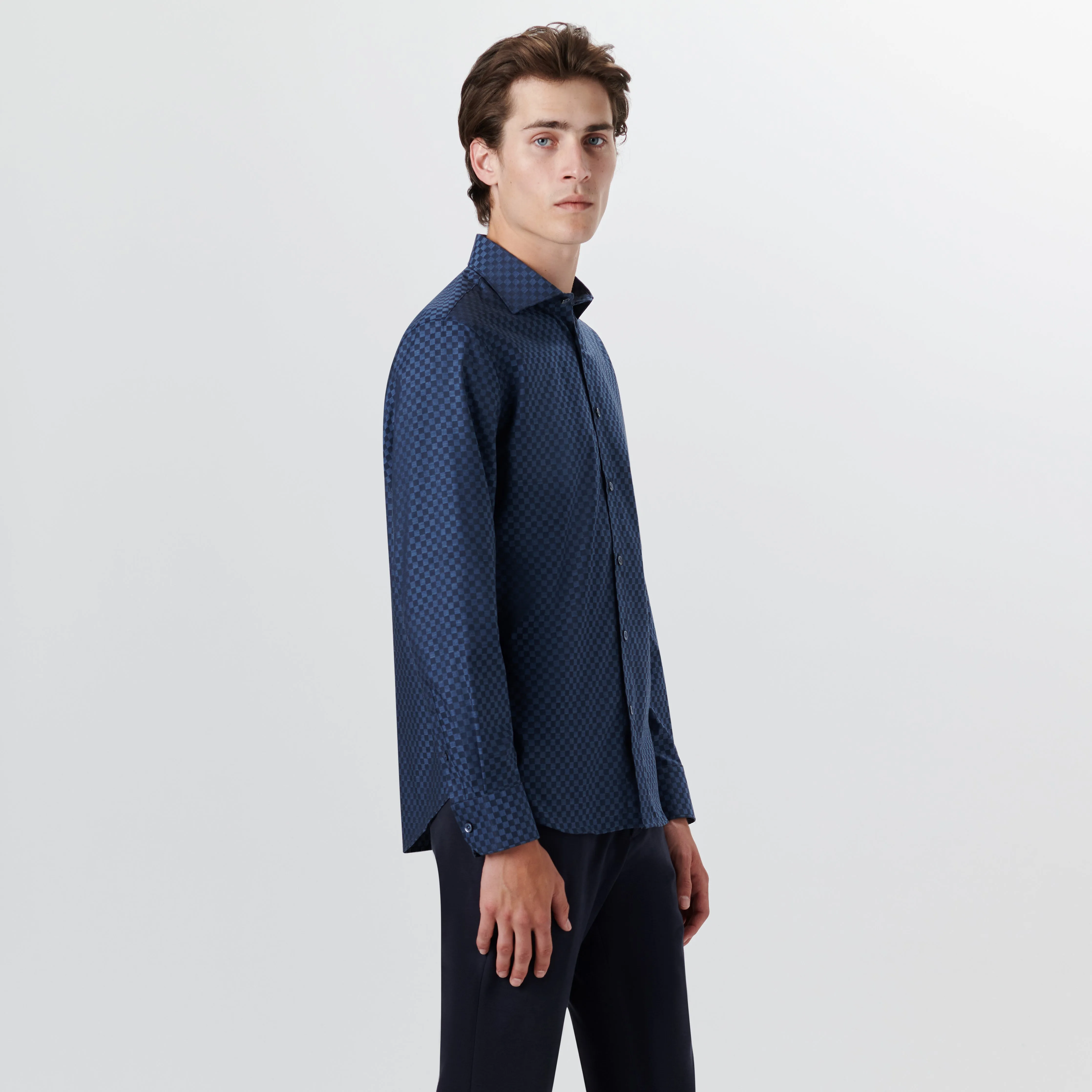 AXEL Checkerboard Check Shirt sold by Bugatchi product image thumbnail 3