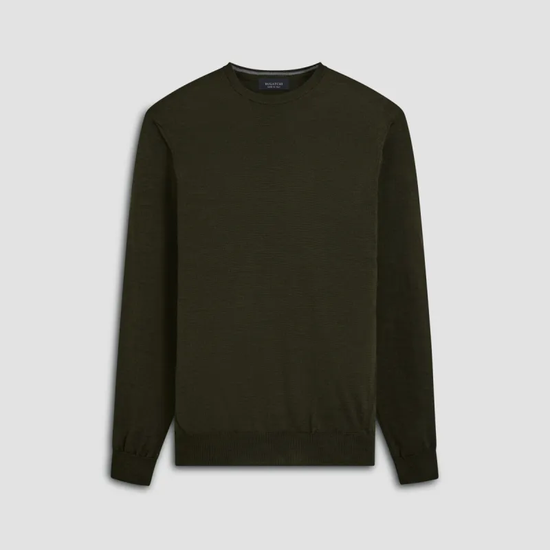Super Merino Solid Crew Neck Sweater sold by Bugatchi