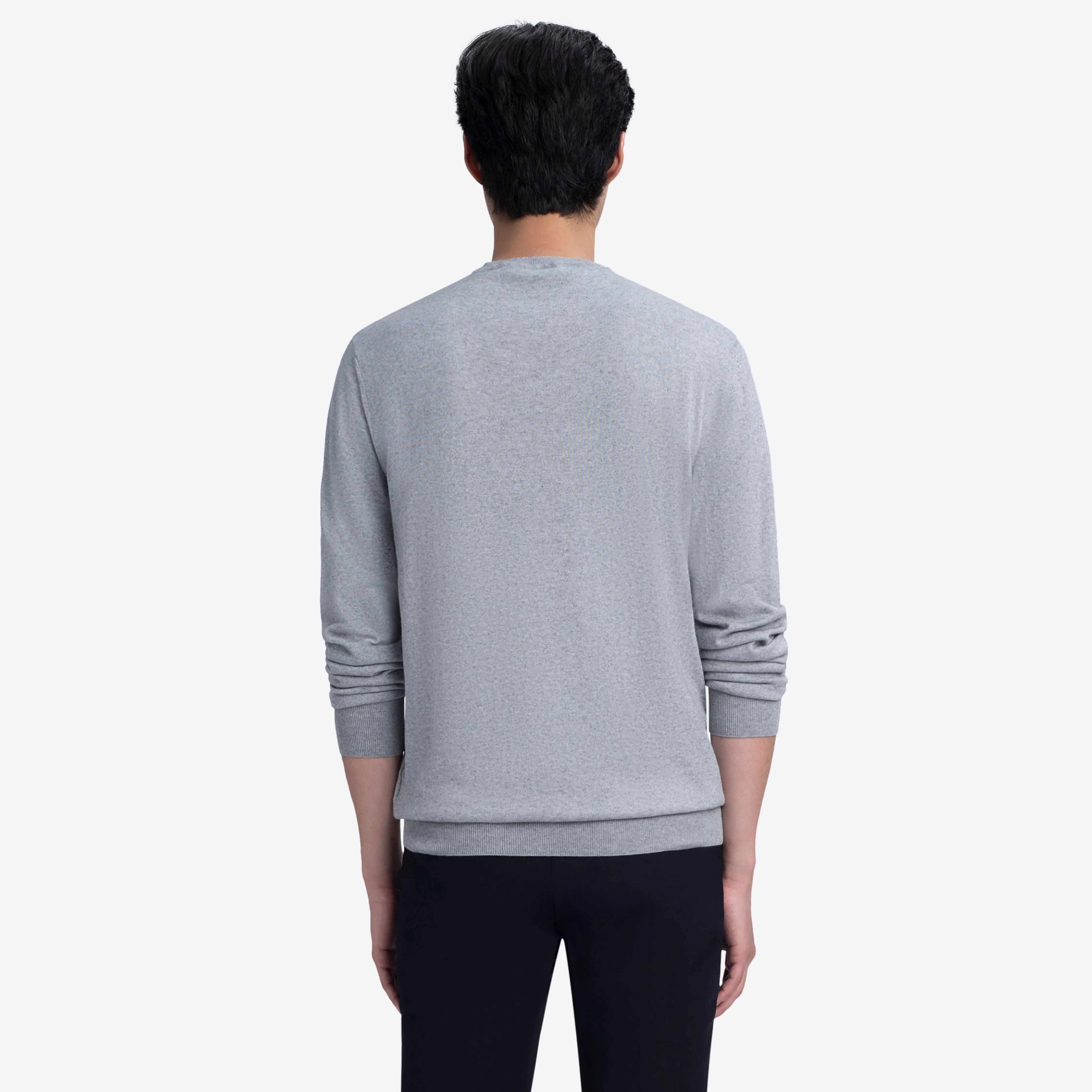 Crew Neck Melange Sweater sold by Bugatchi product image thumbnail 4