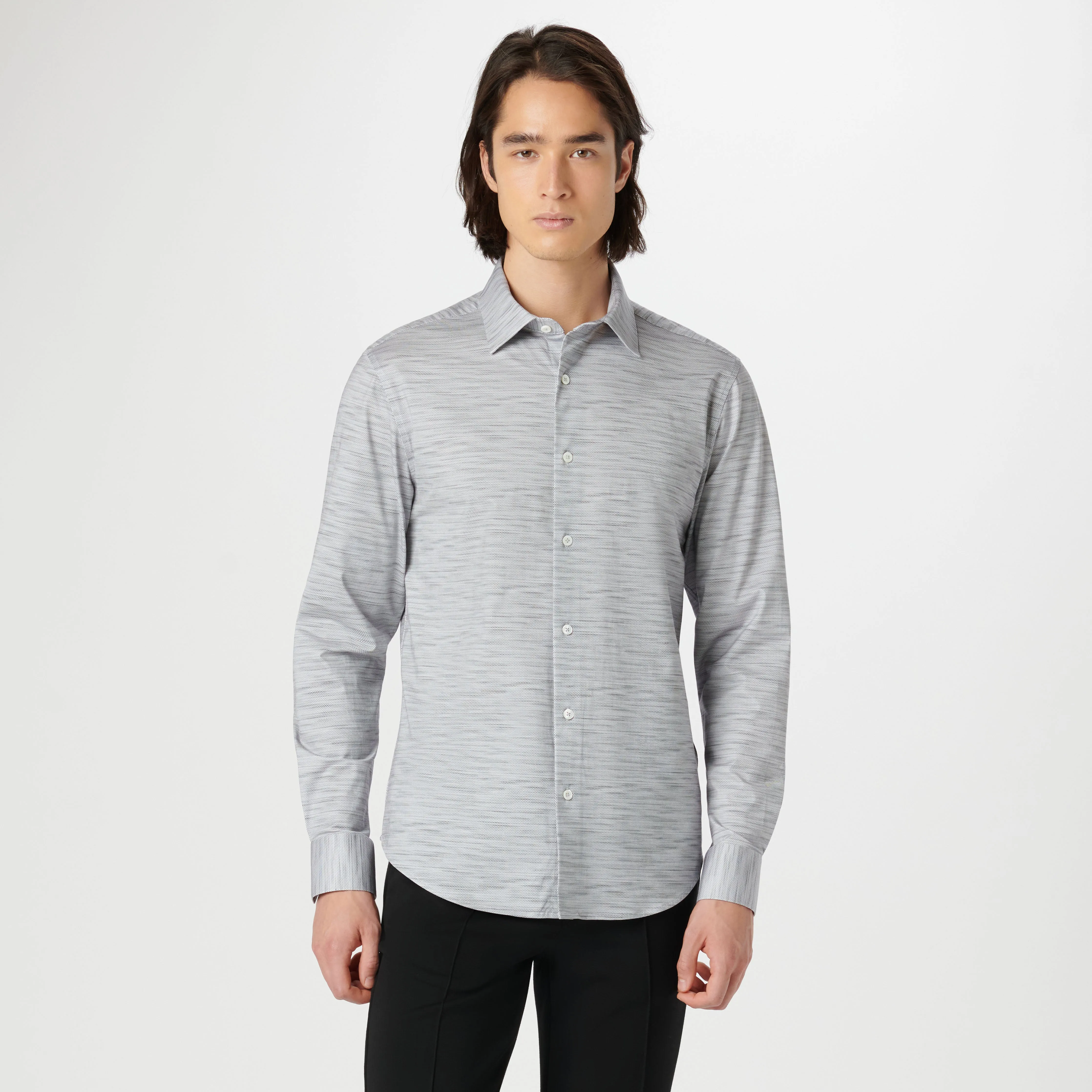 James Stitch Print OoohCotton Shirt sold by Bugatchi product image thumbnail 2