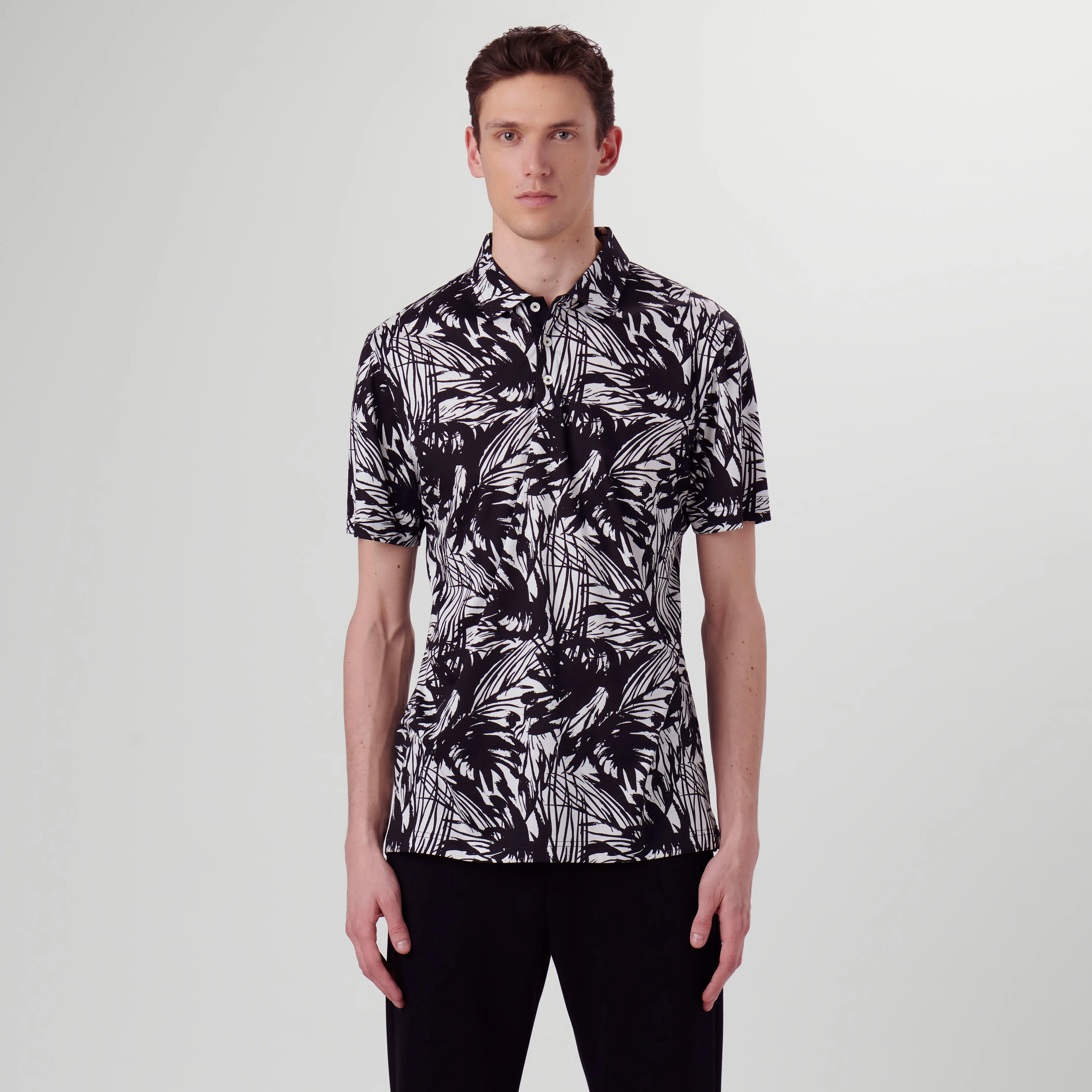 Hendrix Abstract Print Polo Shirt sold by Bugatchi product image thumbnail 2
