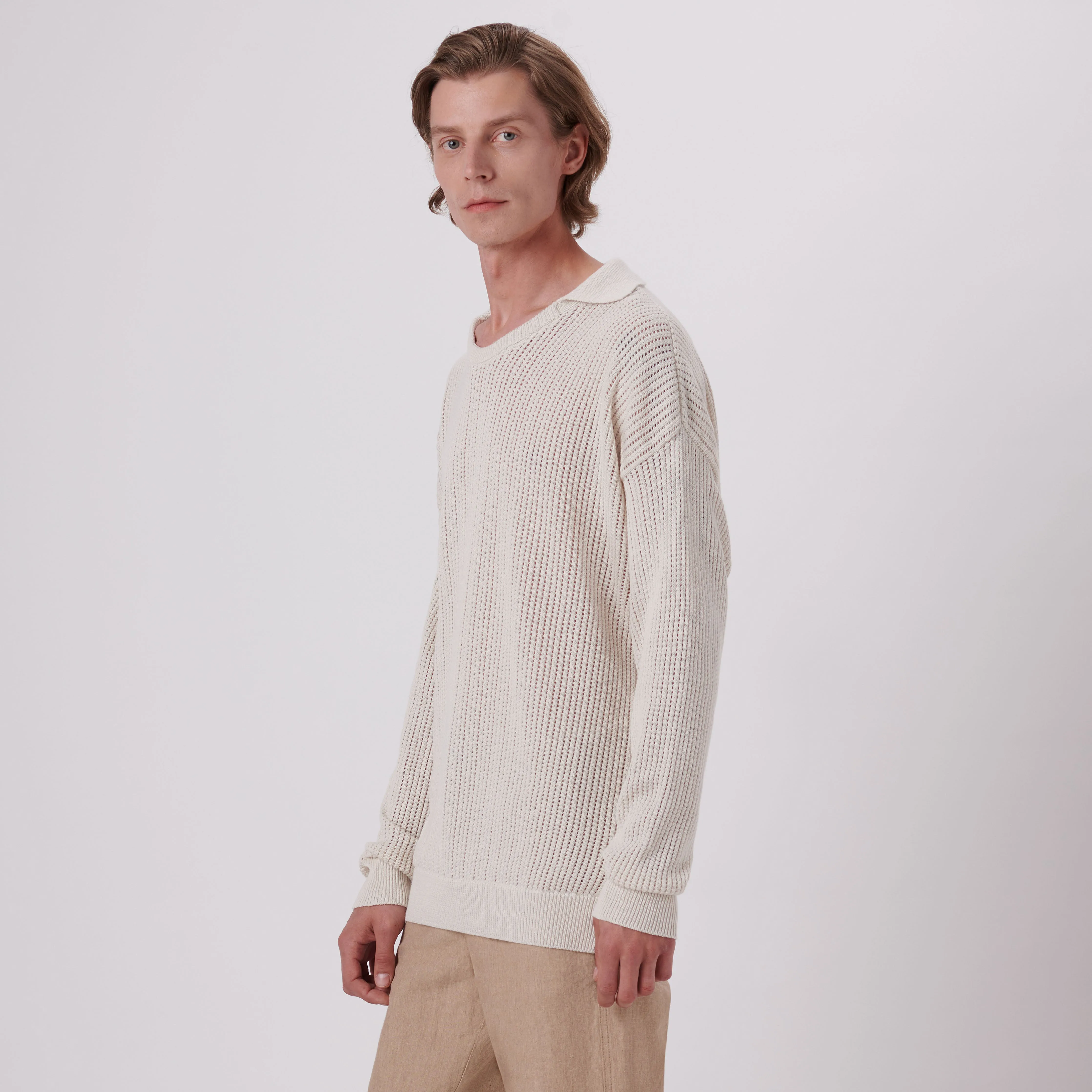 Patterned V-Neck Polo Sweater sold by Bugatchi product image thumbnail 3