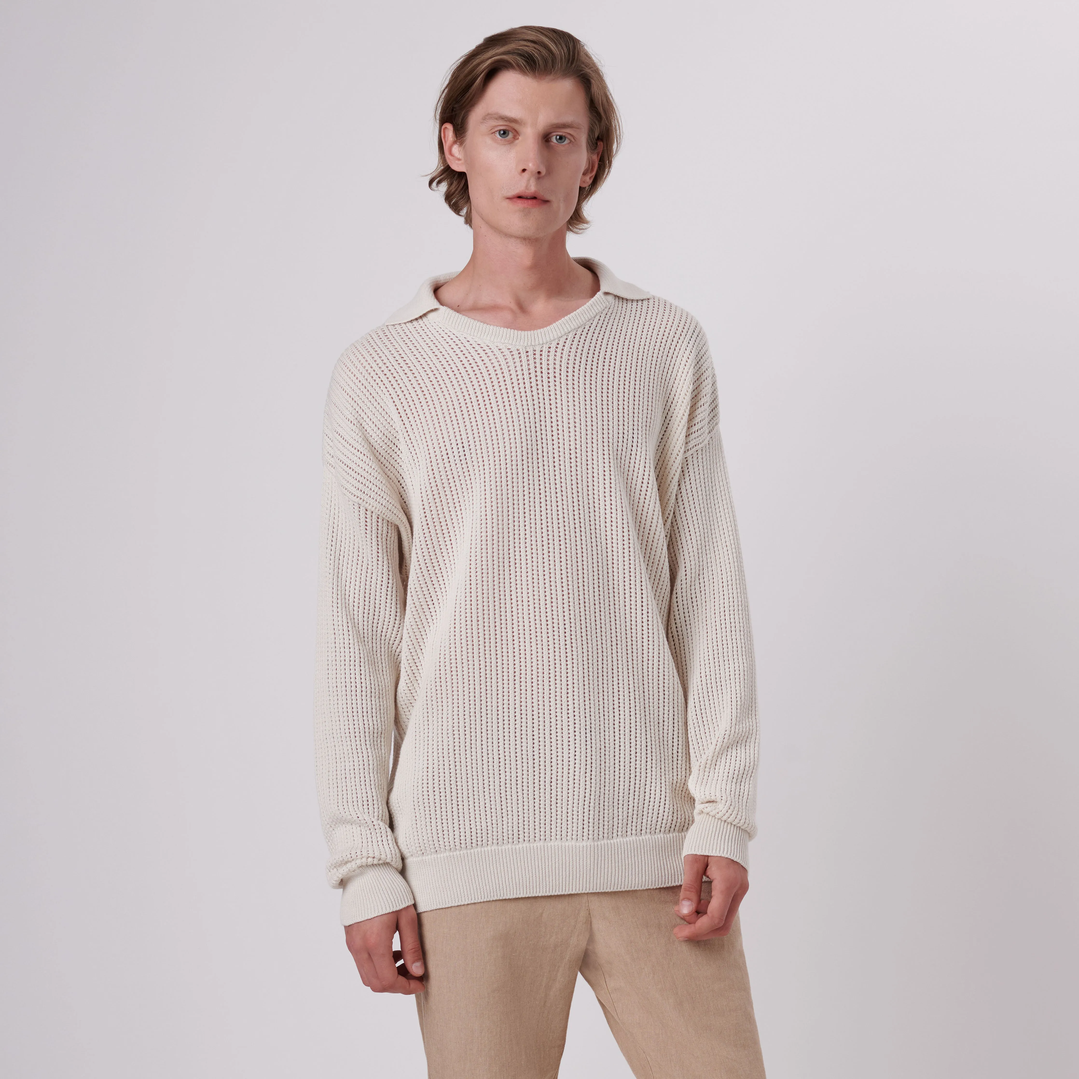 Patterned V-Neck Polo Sweater sold by Bugatchi product image thumbnail 2