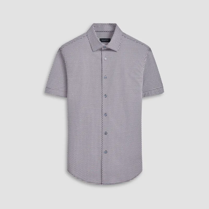 Miles Geometric OoohCotton Short Sleeve Shirt sold by Bugatchi