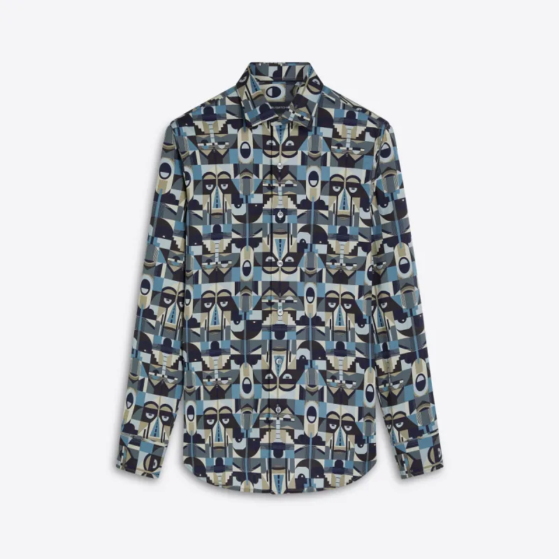 JULIAN Abstract Print Shirt sold by Bugatchi