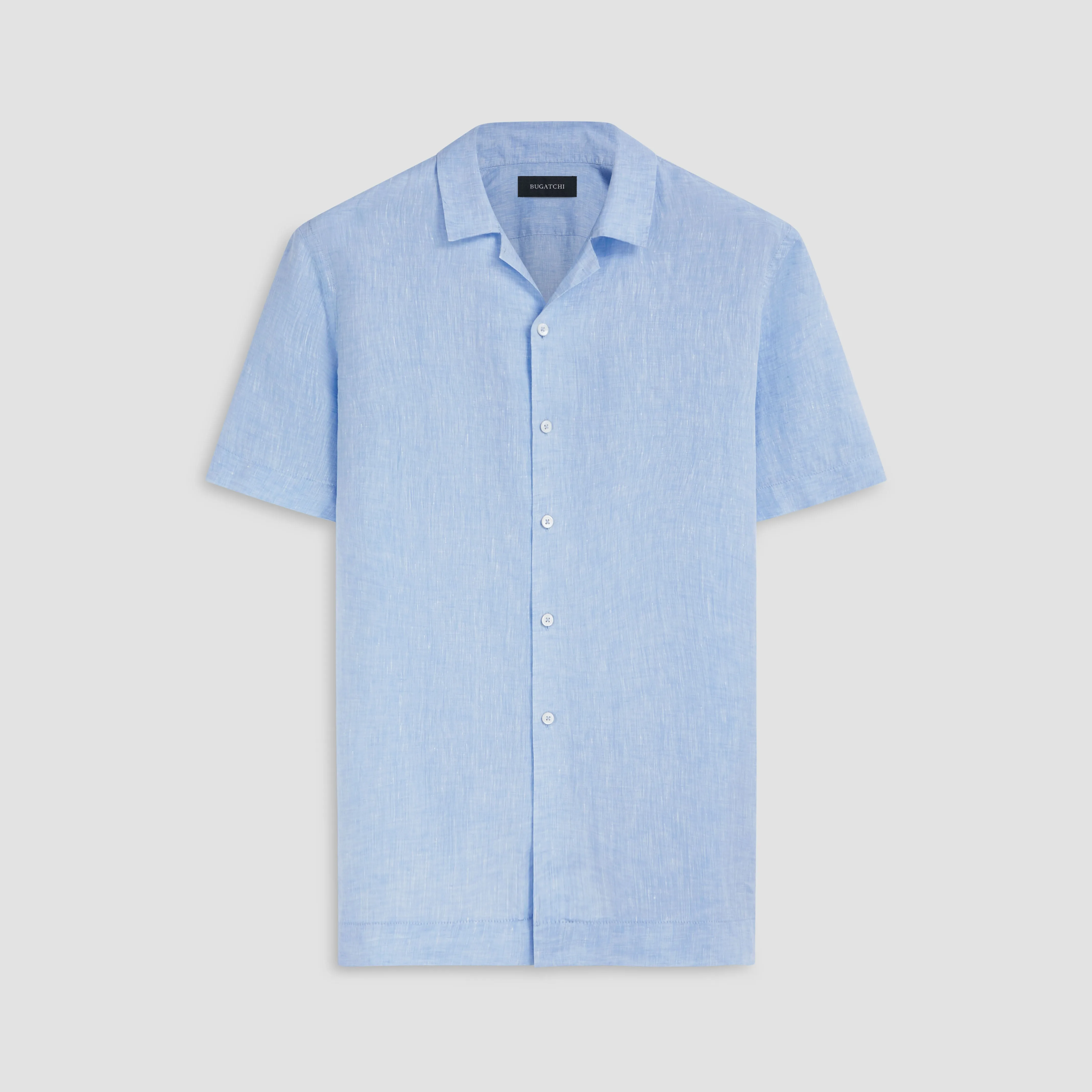 Jackson Solid Linen Camp Shirt sold by Bugatchi
