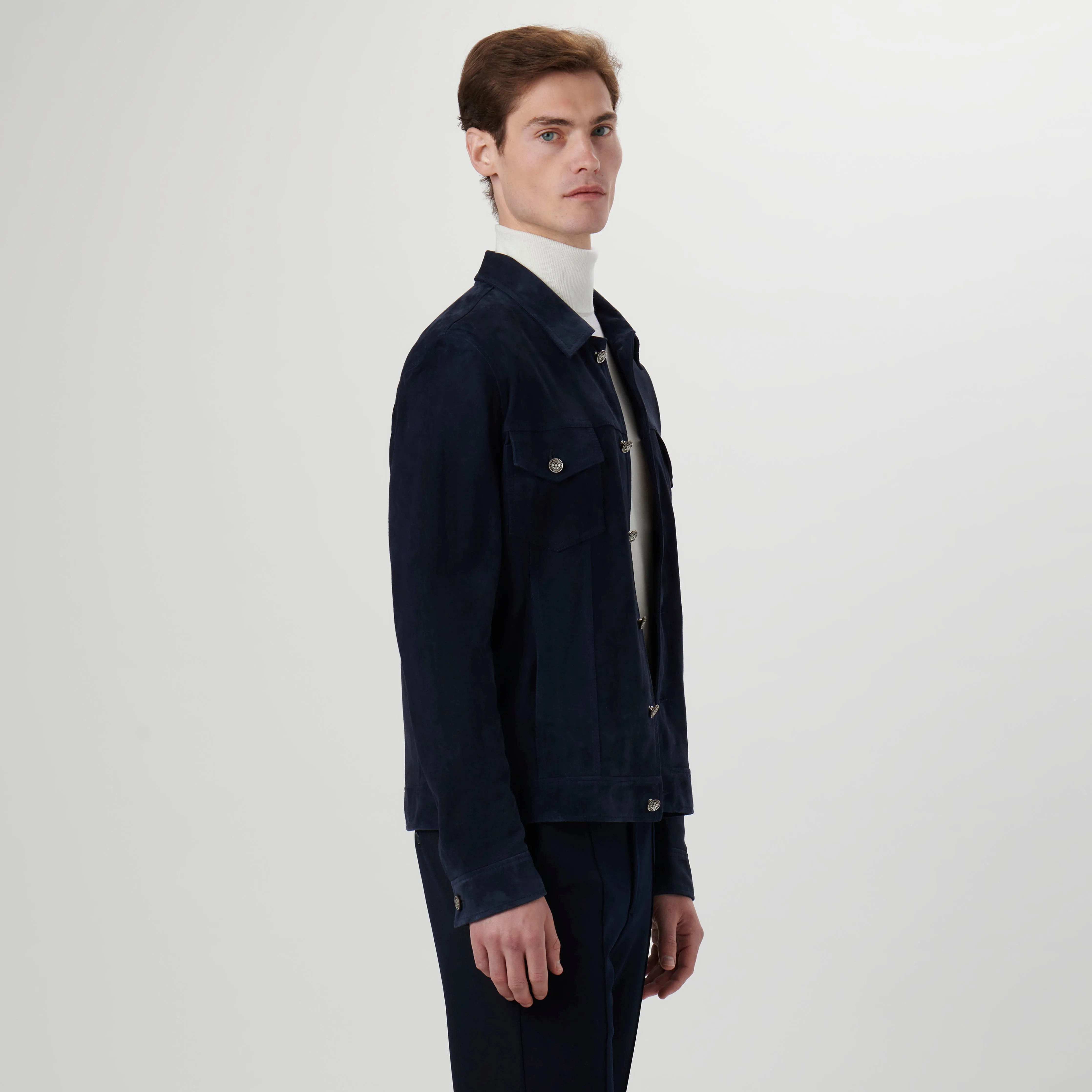 Suede Western Jacket sold by Bugatchi product image thumbnail 3