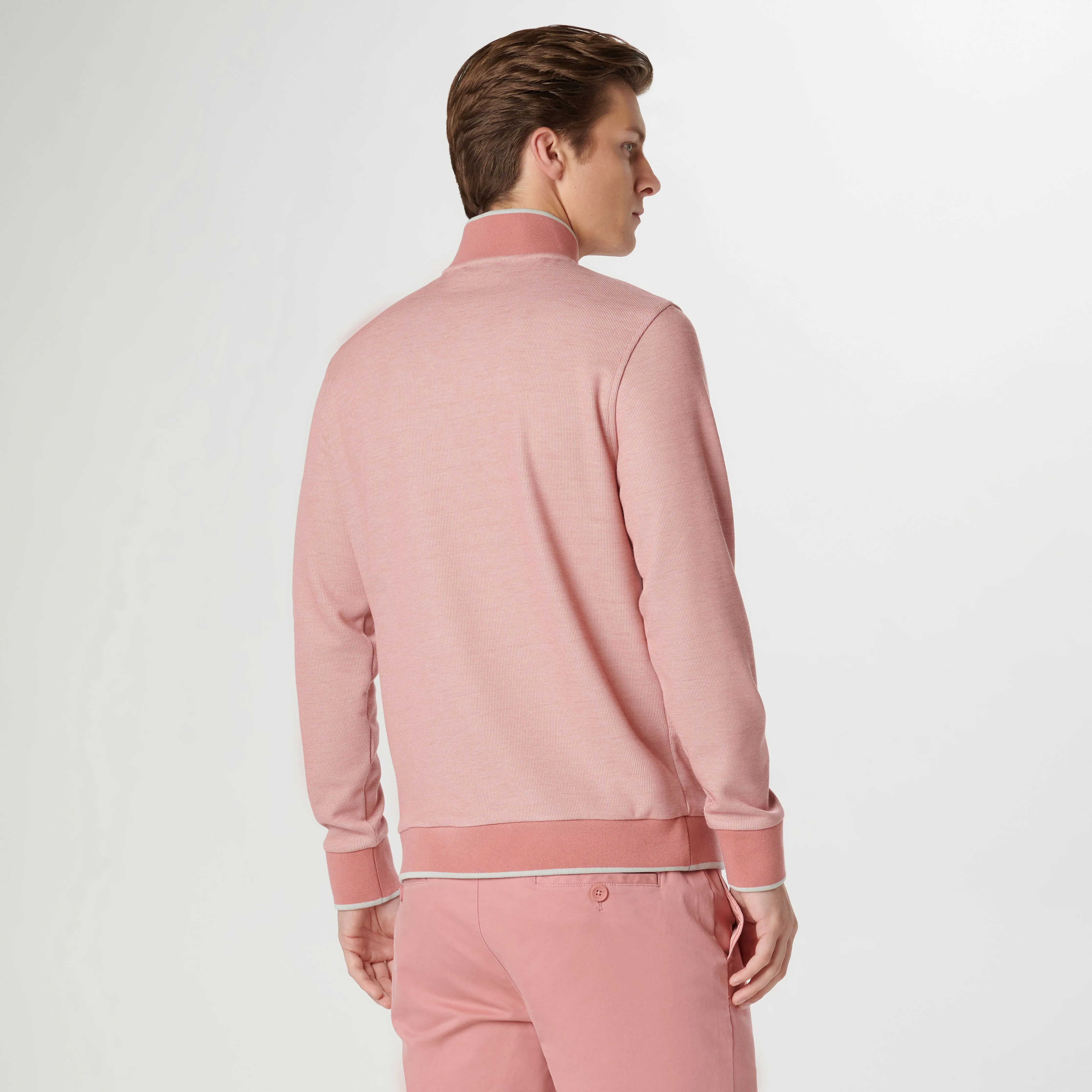 Mini Cable Quarter Zip Pullover sold by Bugatchi product image thumbnail 4
