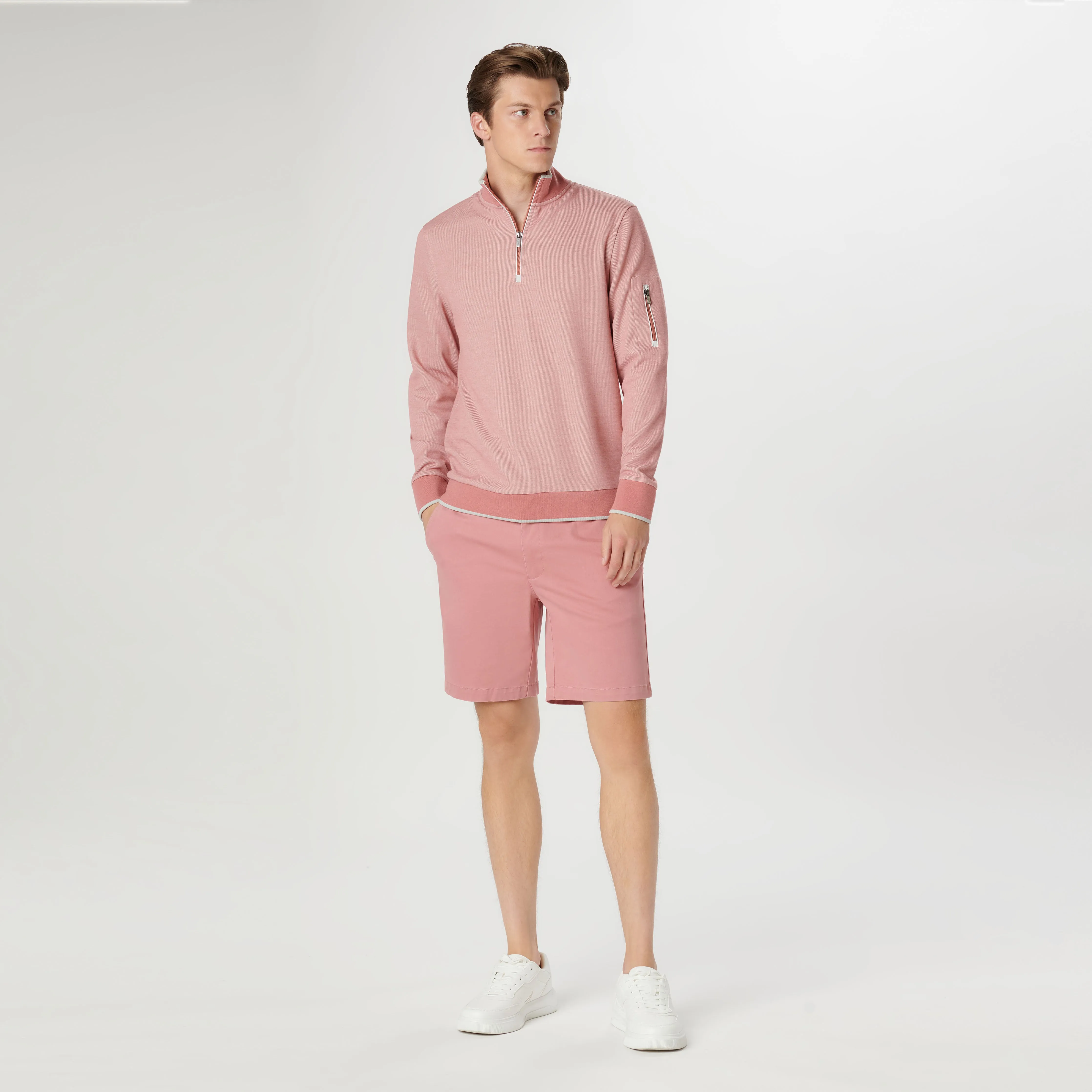 Mini Cable Quarter Zip Pullover sold by Bugatchi product image thumbnail 5