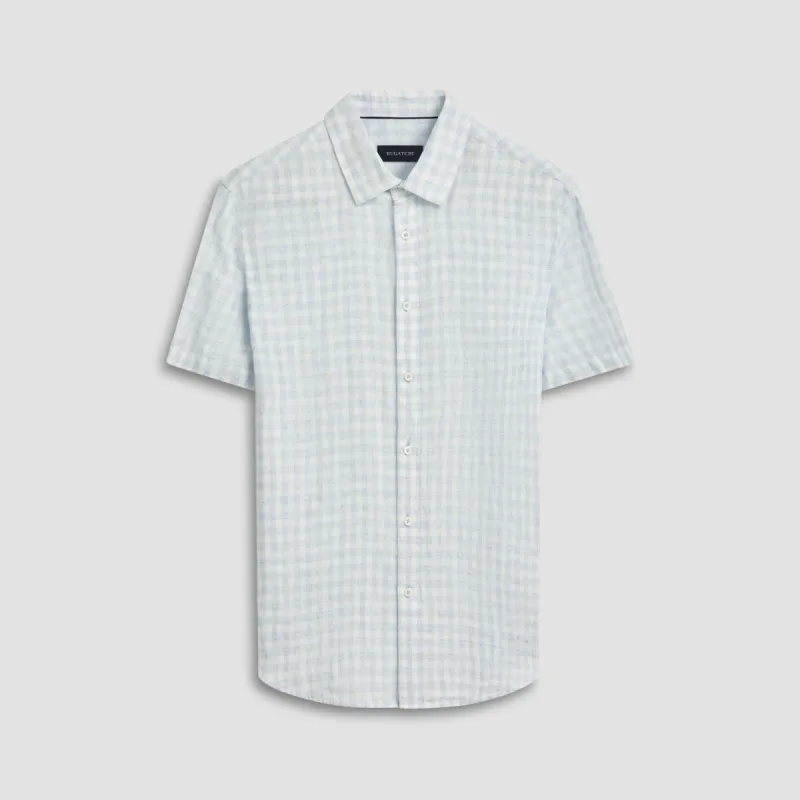 Orson Gingham Check Short Sleeve Shirt sold by Bugatchi