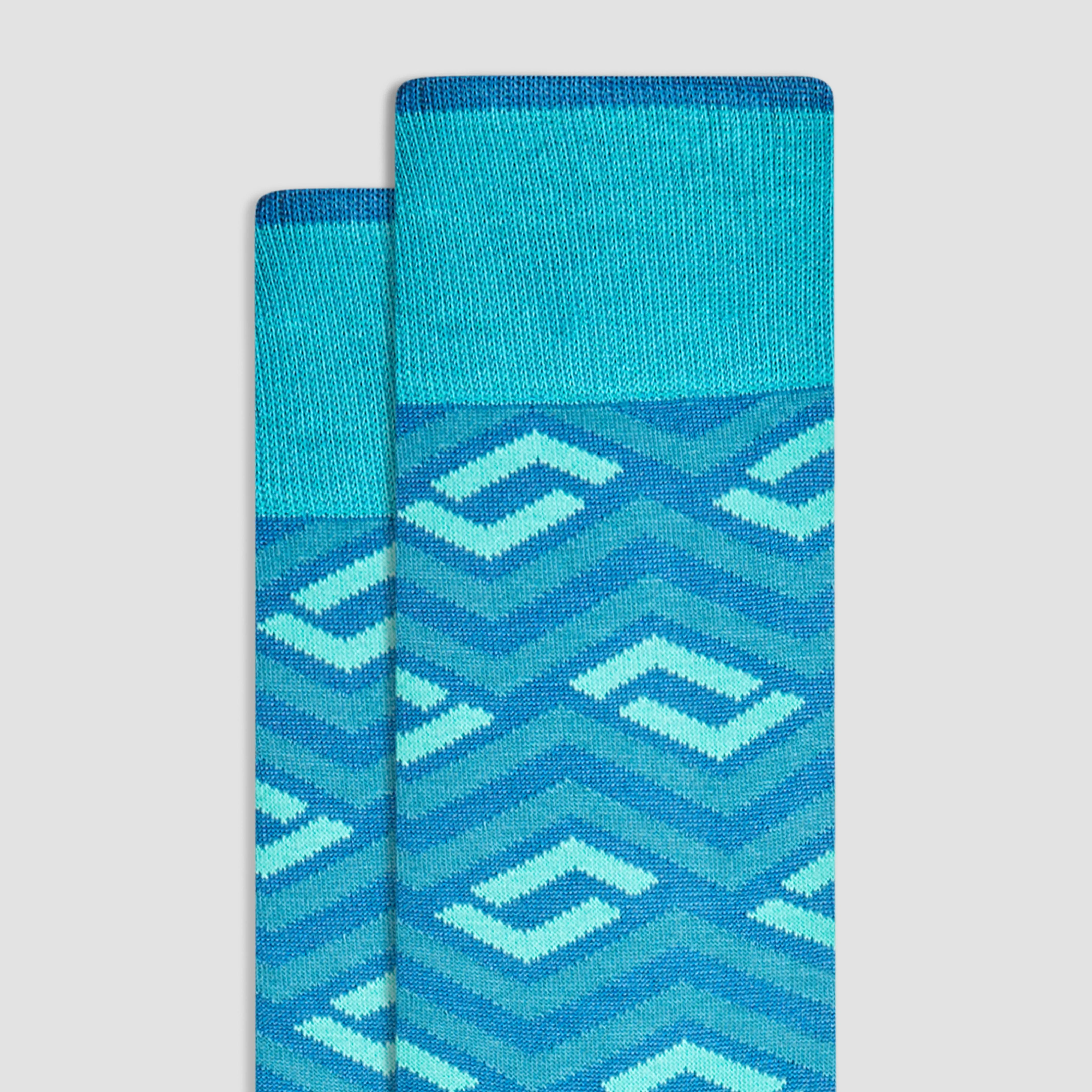 Chevron Stripe Mid-Calf Socks sold by Bugatchi product image thumbnail 2
