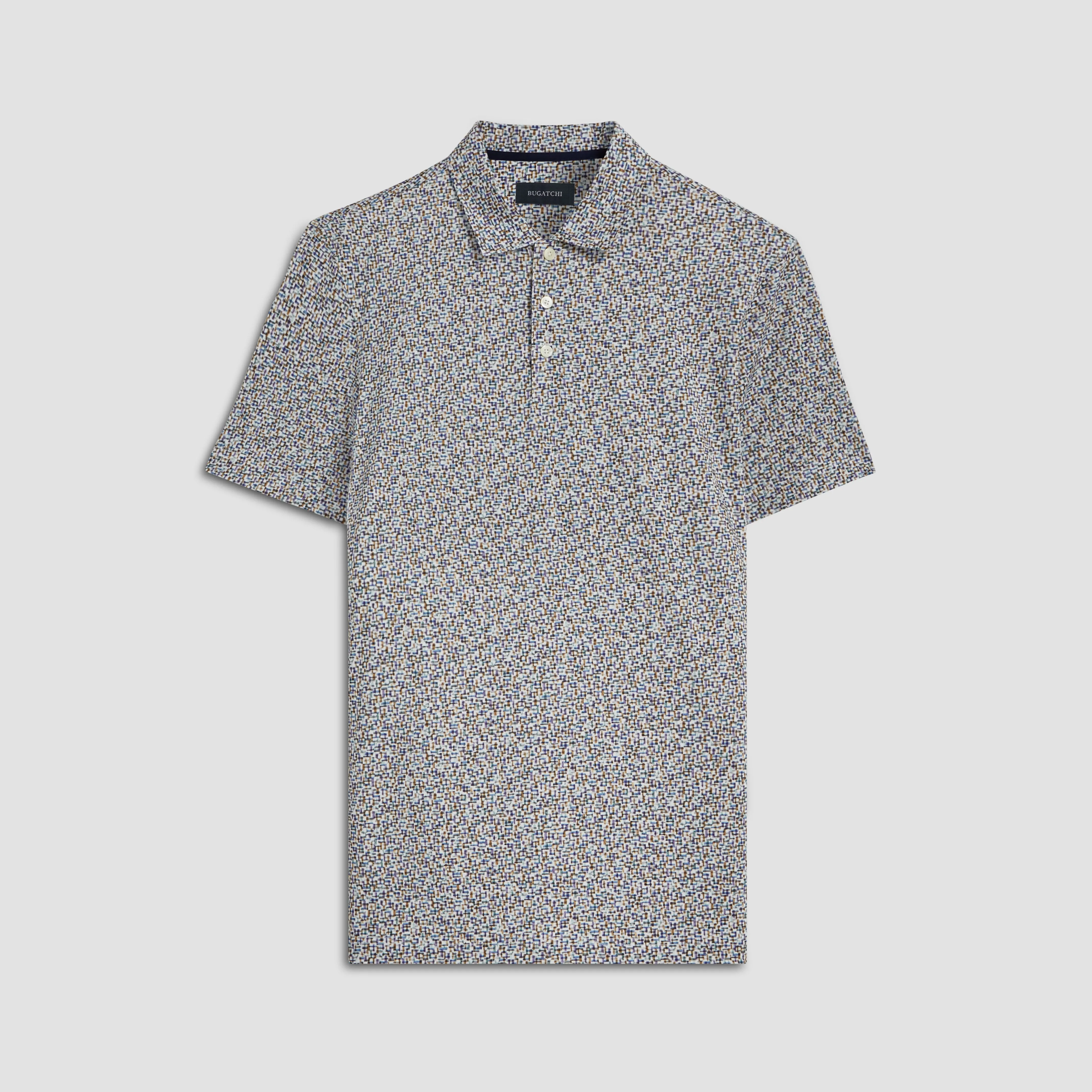 Victor Abstract Print OoohCotton Polo sold by Bugatchi
