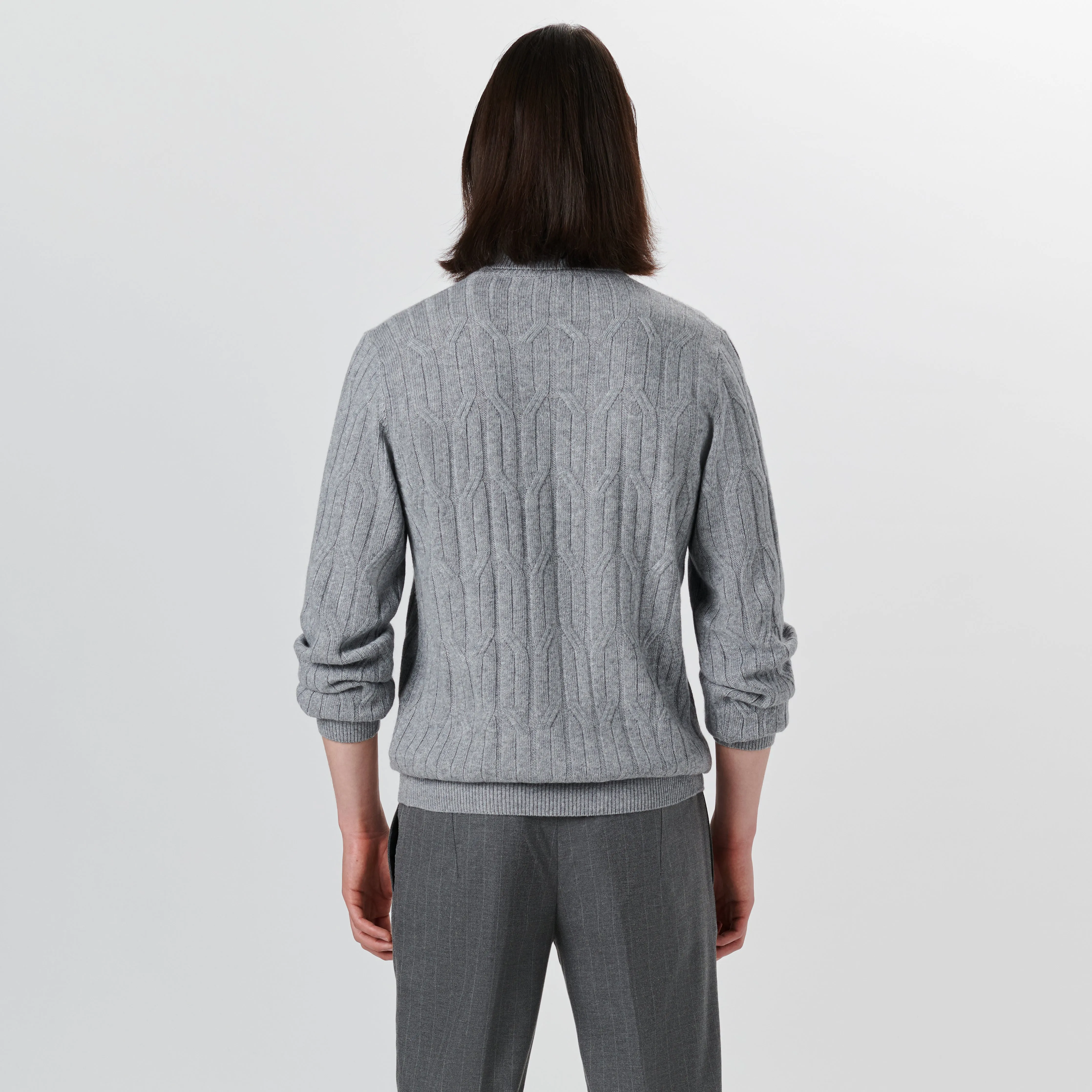 Turtle Neck Cable Jacquard Sweater sold by Bugatchi product image thumbnail 4
