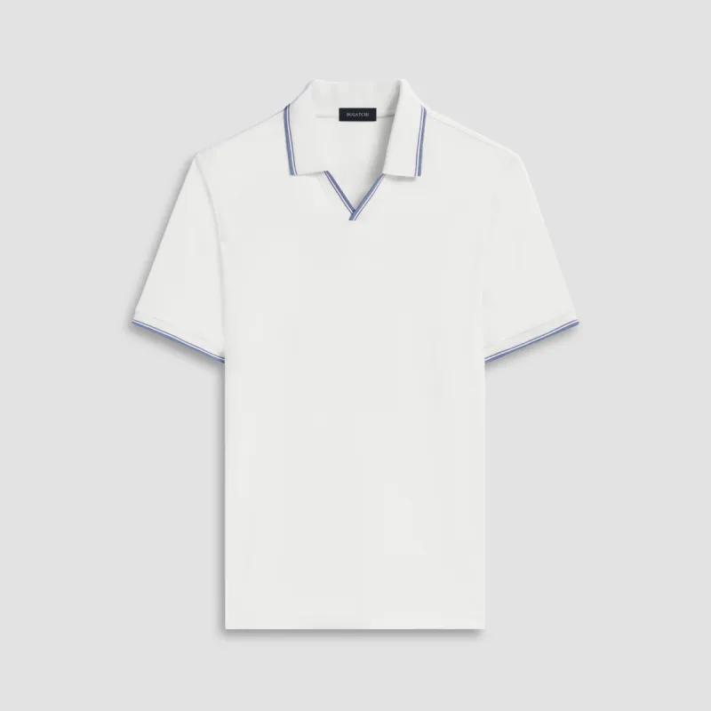 Solid Johnny Collar Polo sold by Bugatchi