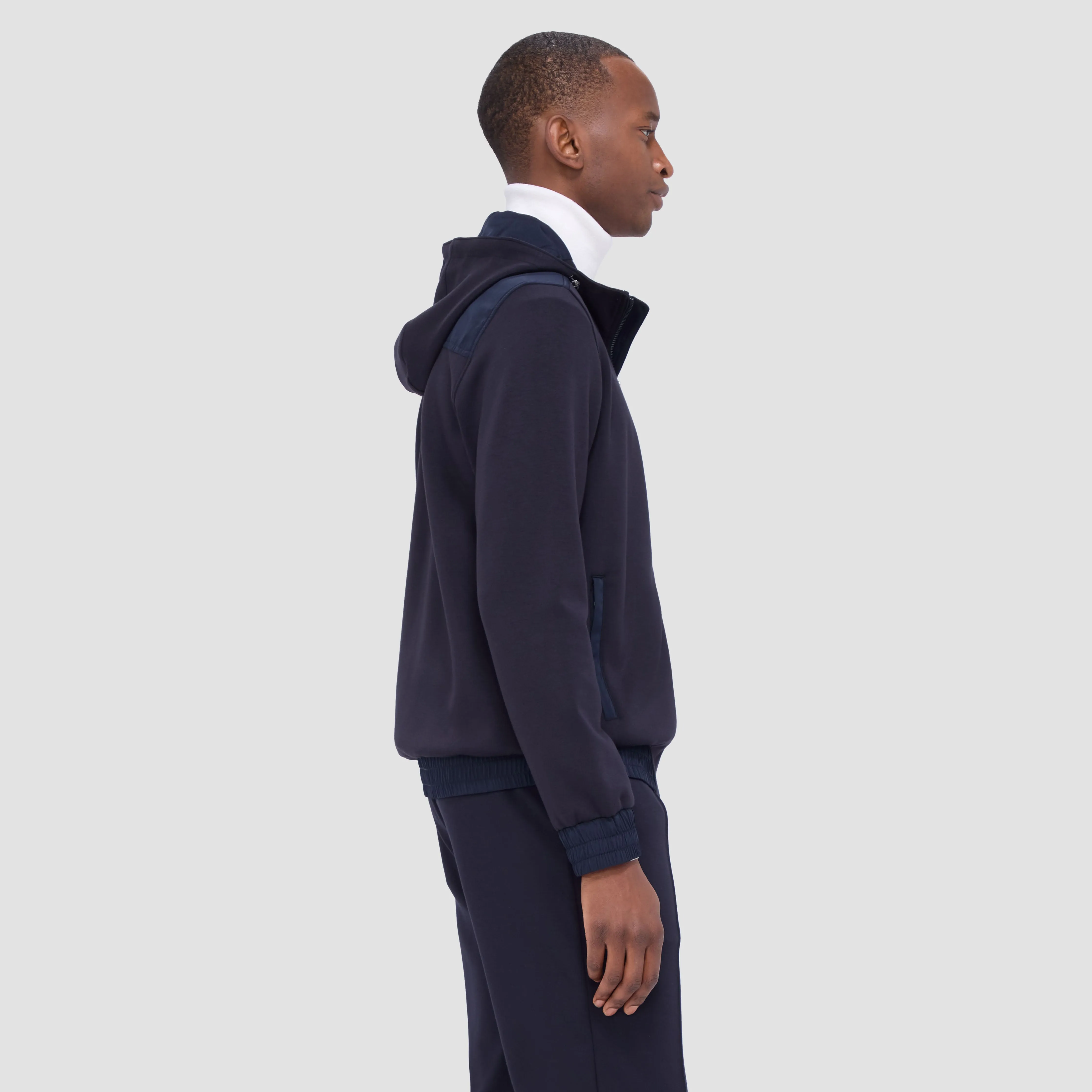 Soft Touch Performance Zip-Up Jacket With Hood sold by Bugatchi product image thumbnail 3