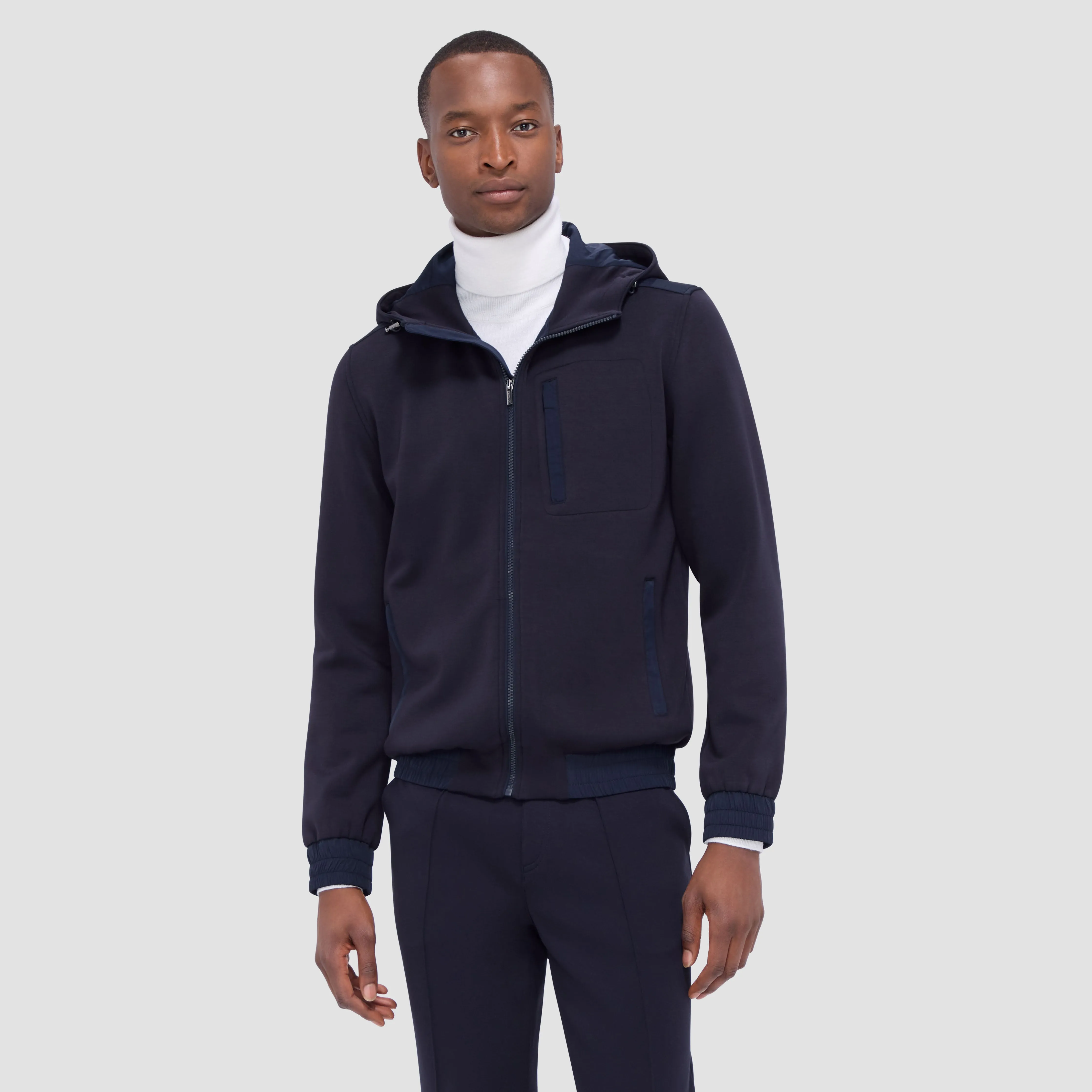 Soft Touch Performance Zip-Up Jacket With Hood sold by Bugatchi product image thumbnail 2
