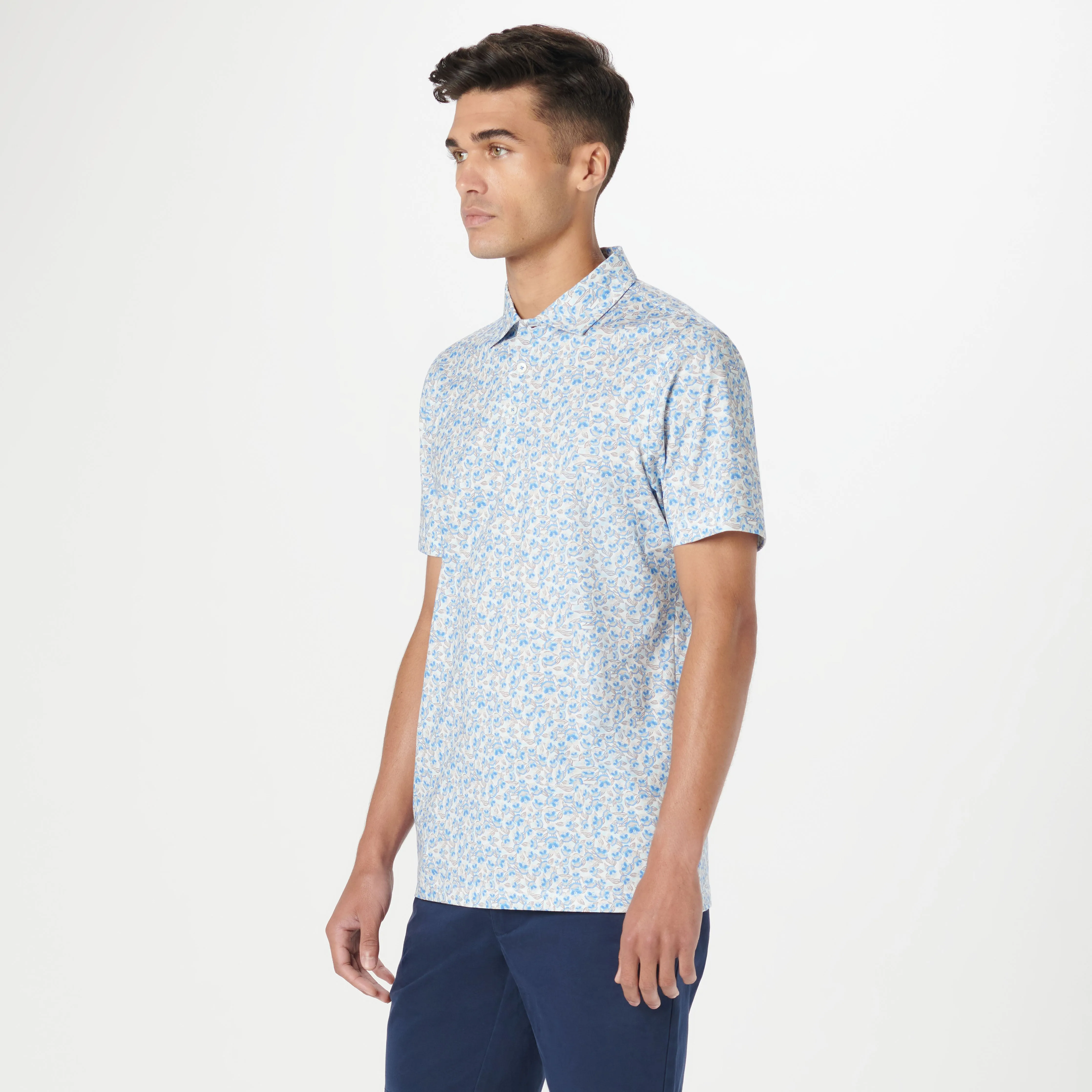 Victor Floral OoohCotton Polo sold by Bugatchi product image thumbnail 3