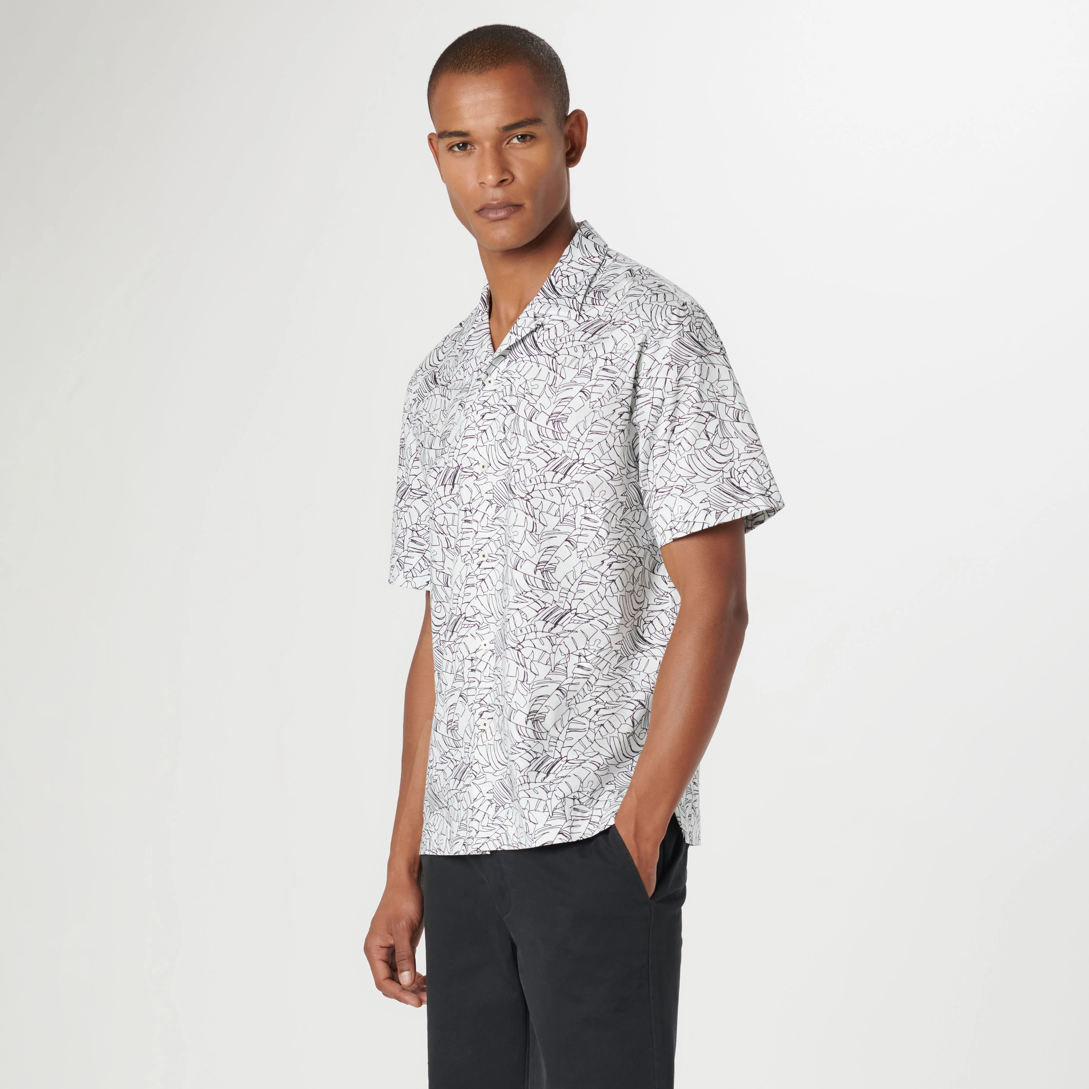 Cole Abstract OoohCotton Camp Shirt sold by Bugatchi product image thumbnail 3