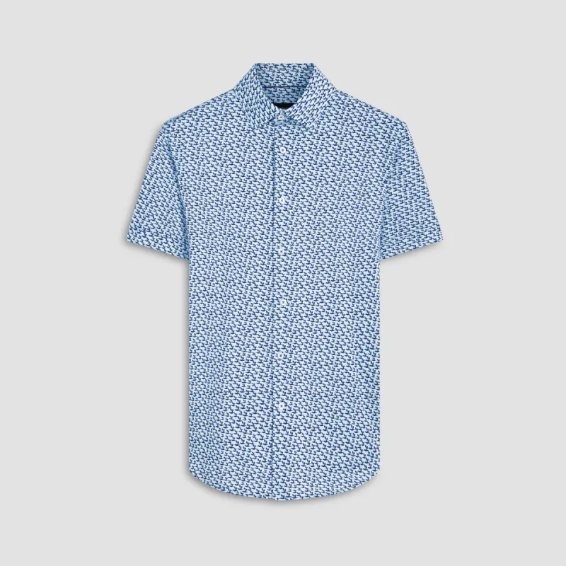 Miles Abstract Print OoohCotton Short Sleeve Shirt sold by Bugatchi