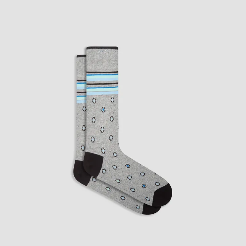 Geometric Mid-Calf Socks sold by Bugatchi