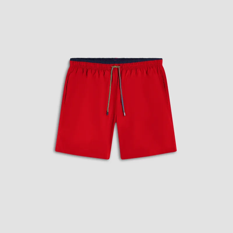 Quinn Solid Swim Trunks sold by Bugatchi