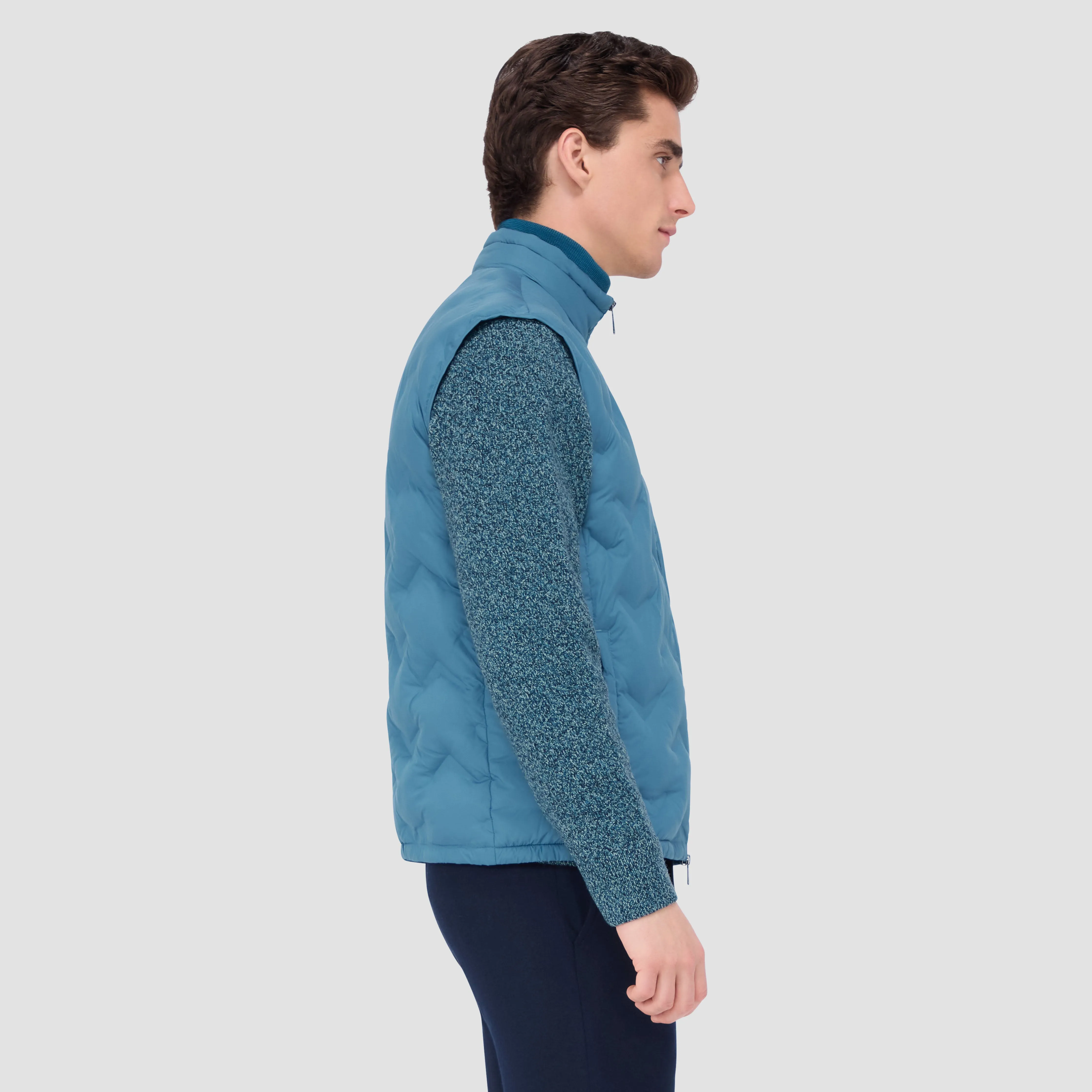 Chevron Quilted Puffer Vest sold by Bugatchi product image thumbnail 3