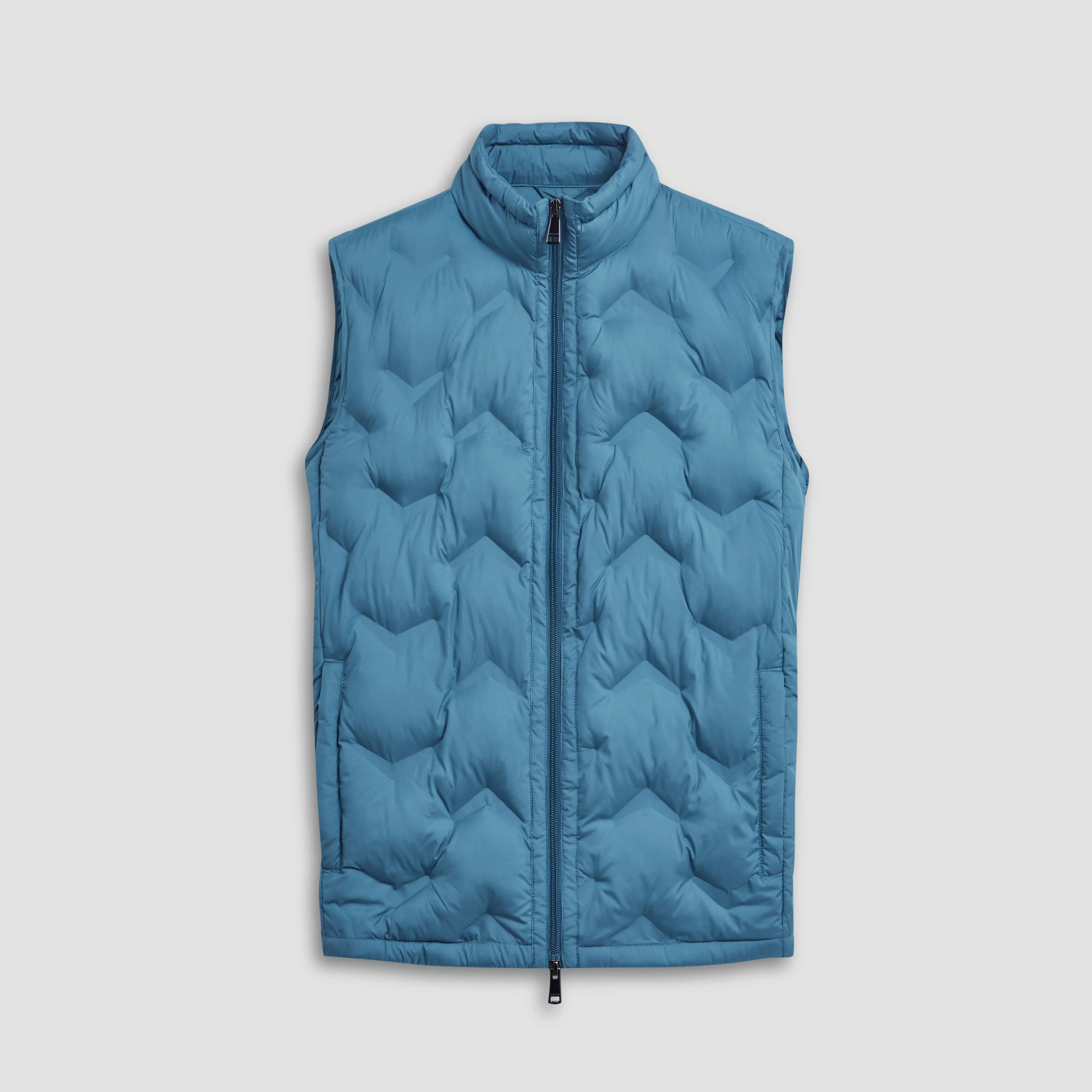 Chevron Quilted Puffer Vest sold by Bugatchi
