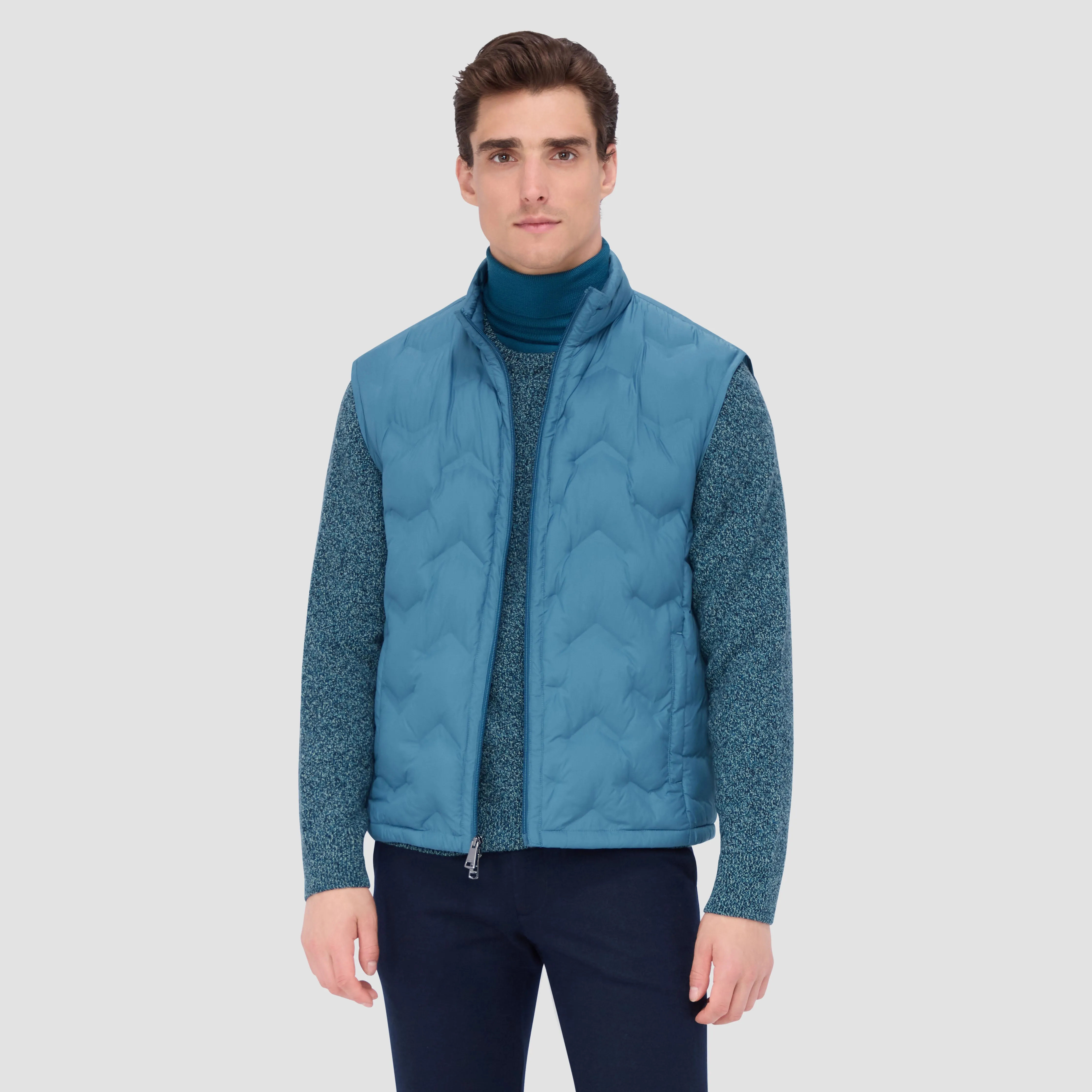 Chevron Quilted Puffer Vest sold by Bugatchi product image thumbnail 2