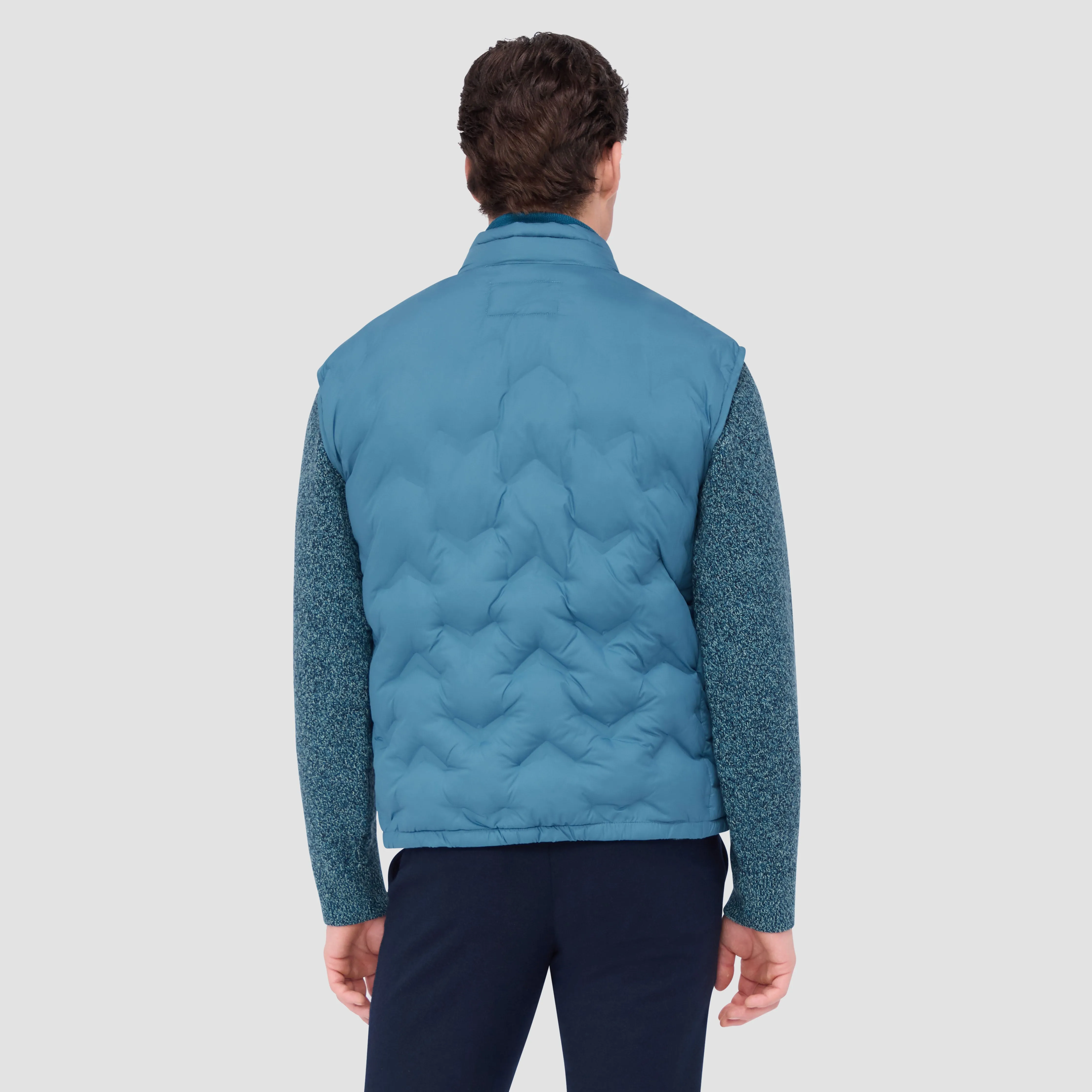 Chevron Quilted Puffer Vest sold by Bugatchi product image thumbnail 4