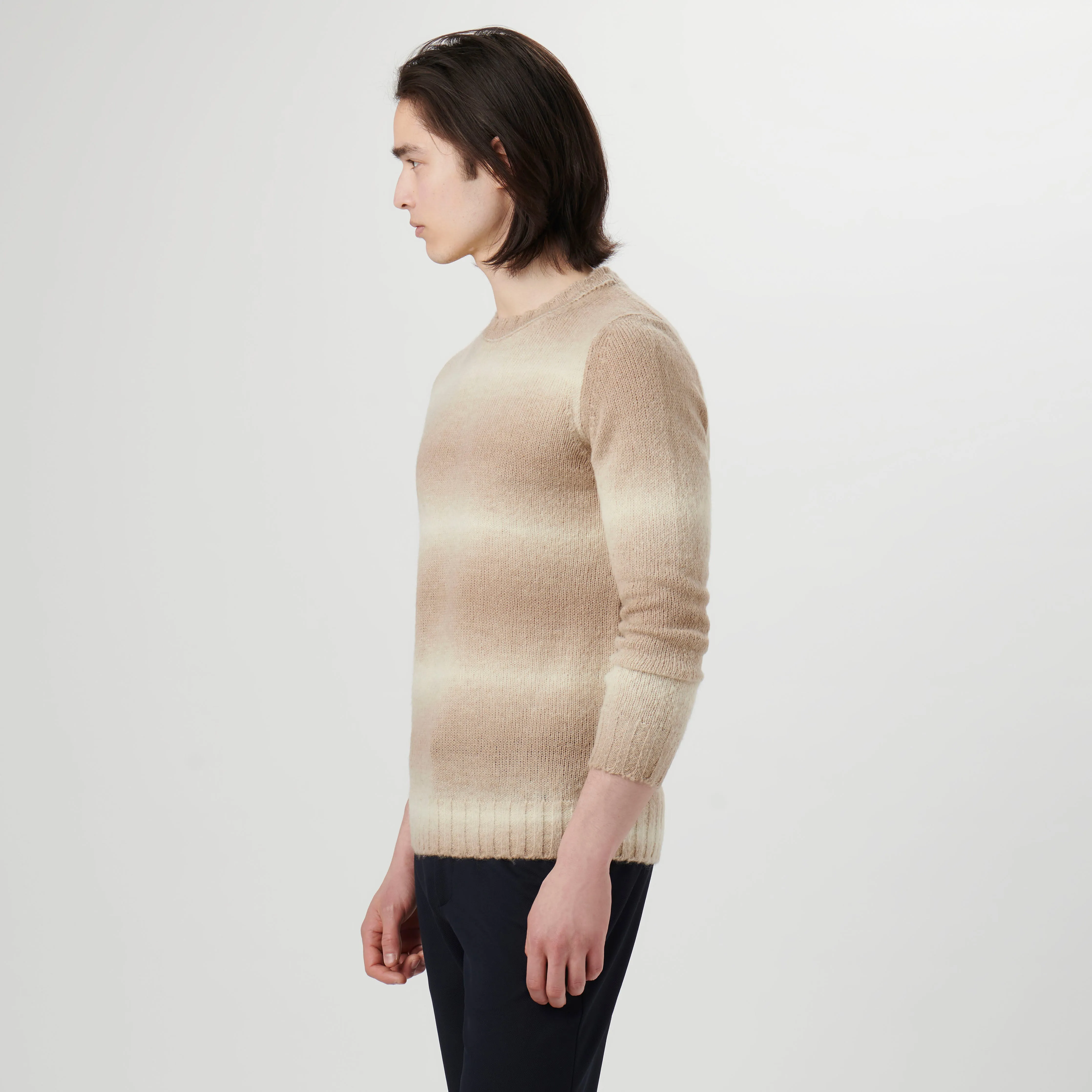 Gradient Striped Crew Neck Sweater sold by Bugatchi product image thumbnail 3