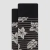 Striped Floral Mid-Calf Socks sold by Bugatchi