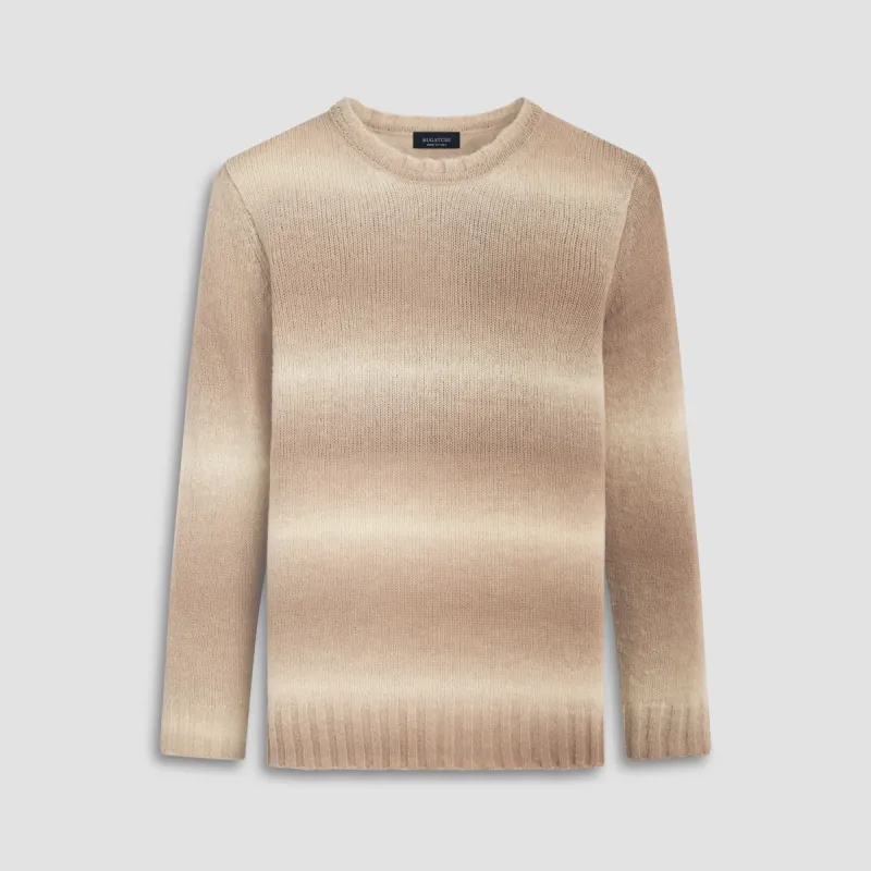 Gradient Striped Crew Neck Sweater sold by Bugatchi