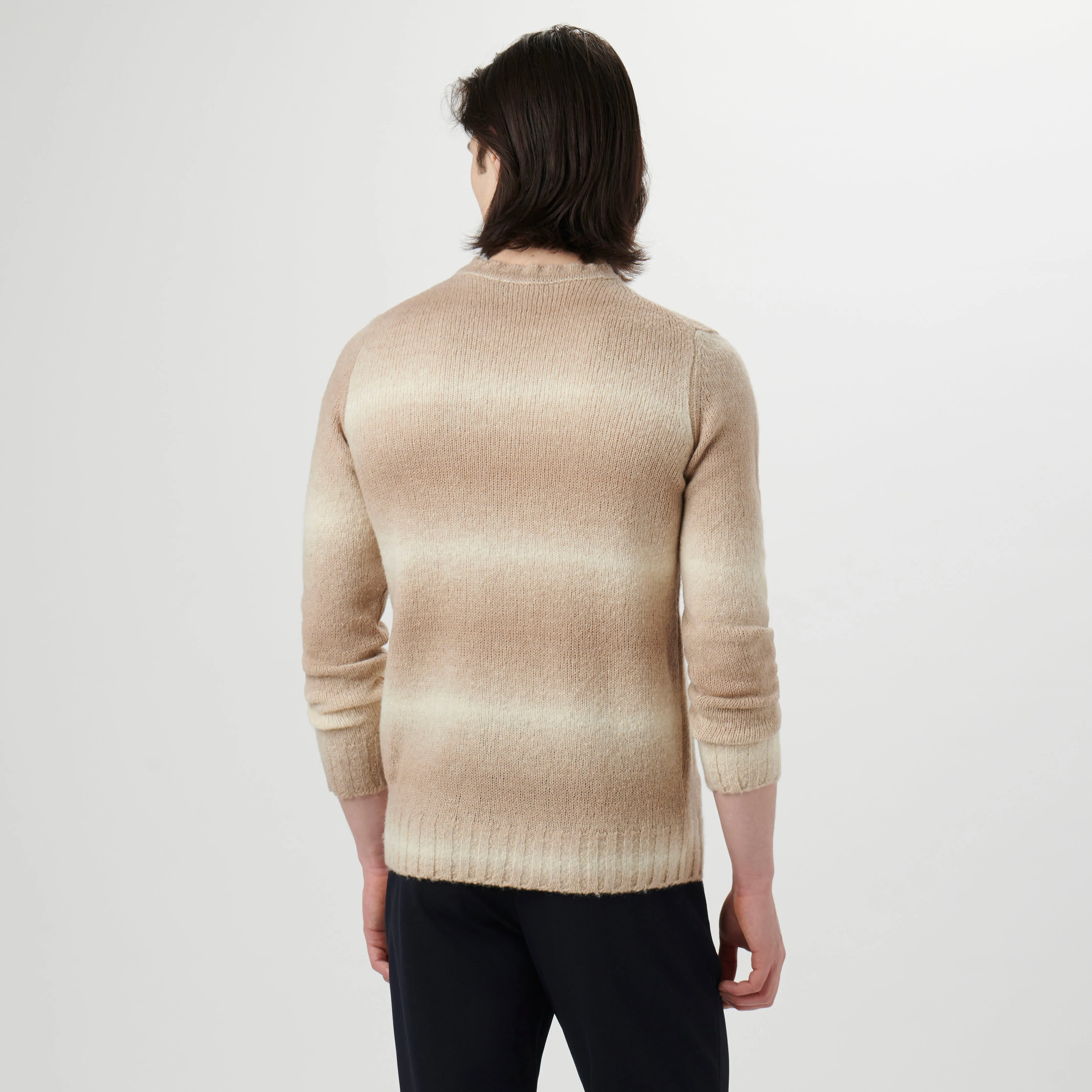Gradient Striped Crew Neck Sweater sold by Bugatchi product image thumbnail 4