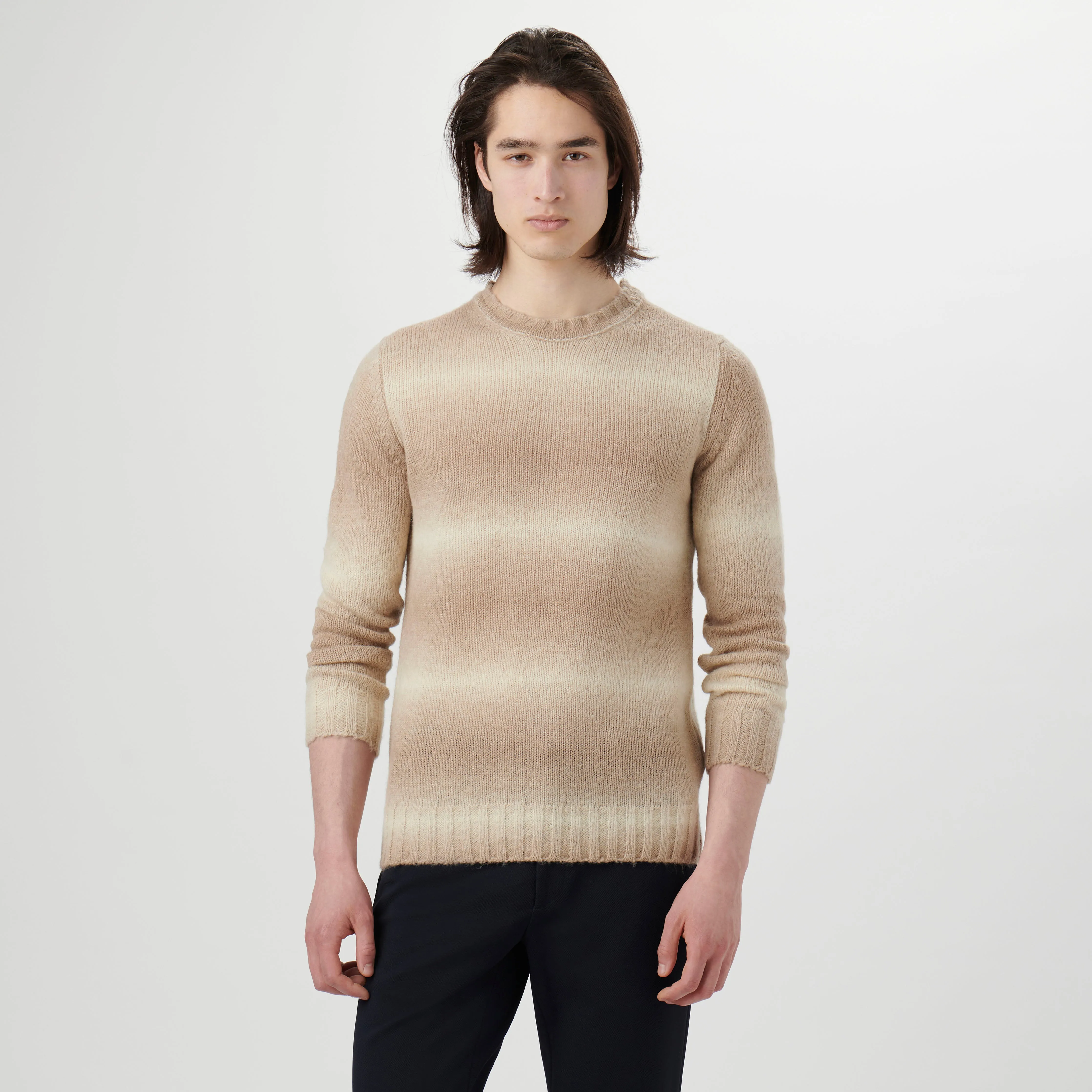 Gradient Striped Crew Neck Sweater sold by Bugatchi product image thumbnail 2