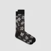 Striped Floral Mid-Calf Socks sold by Bugatchi